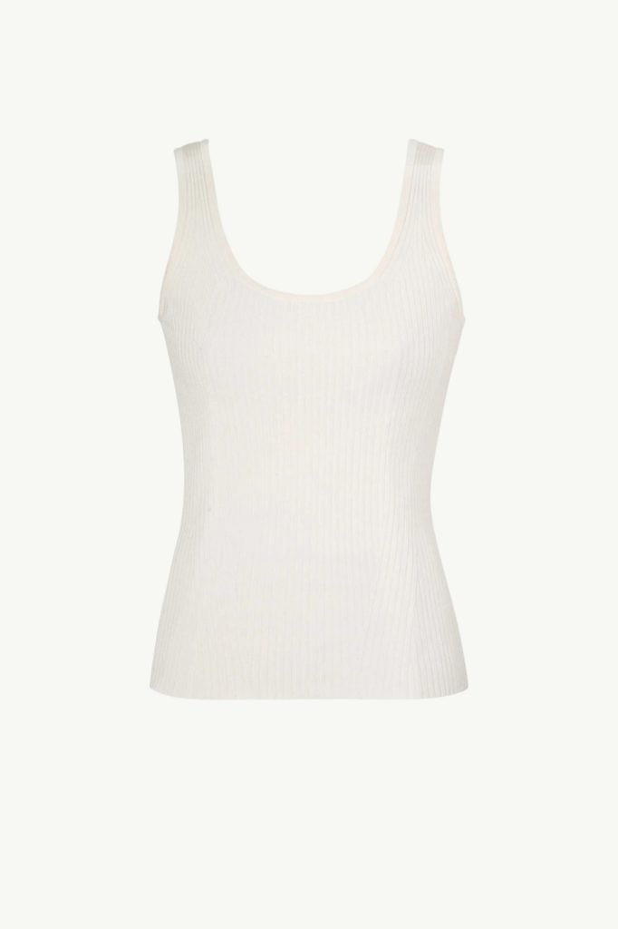 Zimmermann Rib Scoop Neck Tank Parchment 4191TS25R