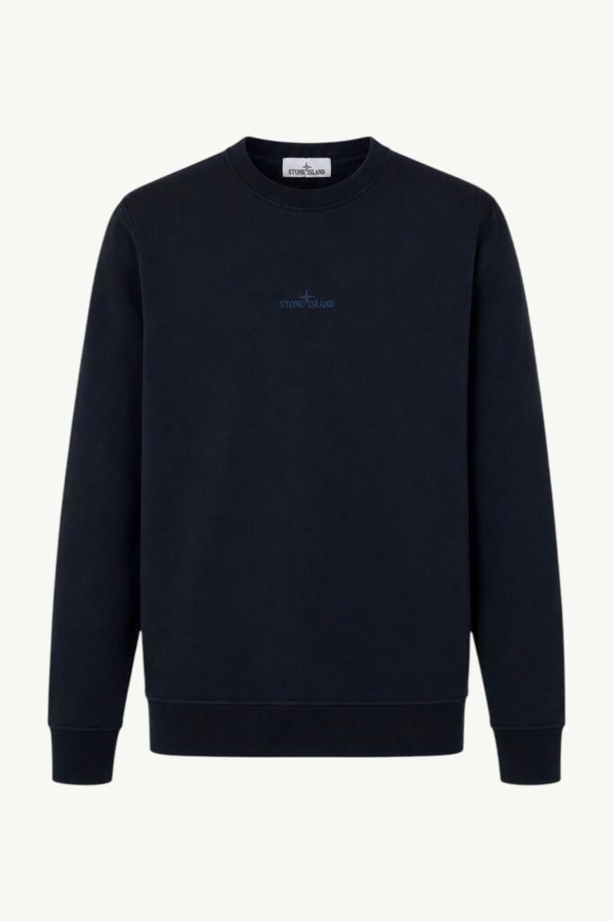 Stone Island Cotton Felpa Logo Sweatshirt Navy Blue – K1S156100665S0983-V0020