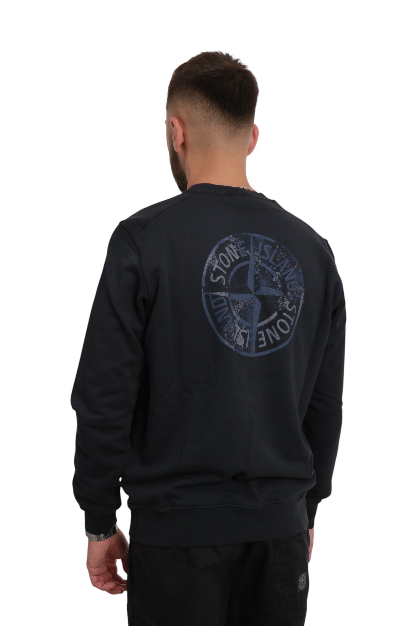 stone-island-cotton-felpa-logo-sweatshirt-navy-blue-k1s156100665s0083v0020-4 Світшот Stone Island Cotton Felpa Logo Sweatshirt Navy Blue K1S156100665S0983-V0020
