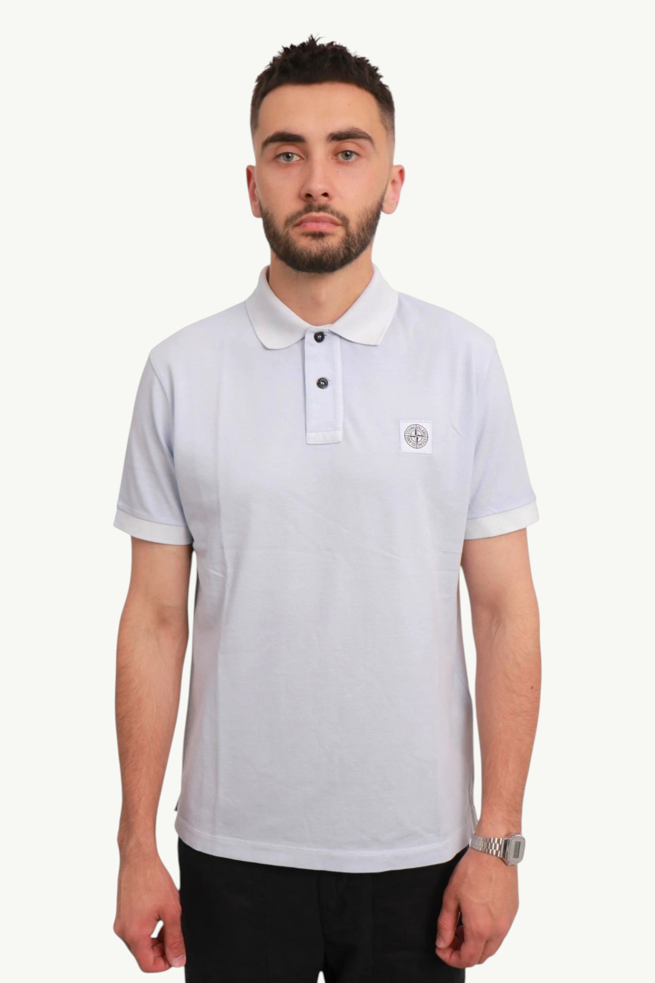 stone-island-organic-cotton-pique-sky-blue-k1s1522002scs0067-v0041-1 Stone Island Organic Cotton Pique Sky Blue K1S1522002SCS0067-V0041