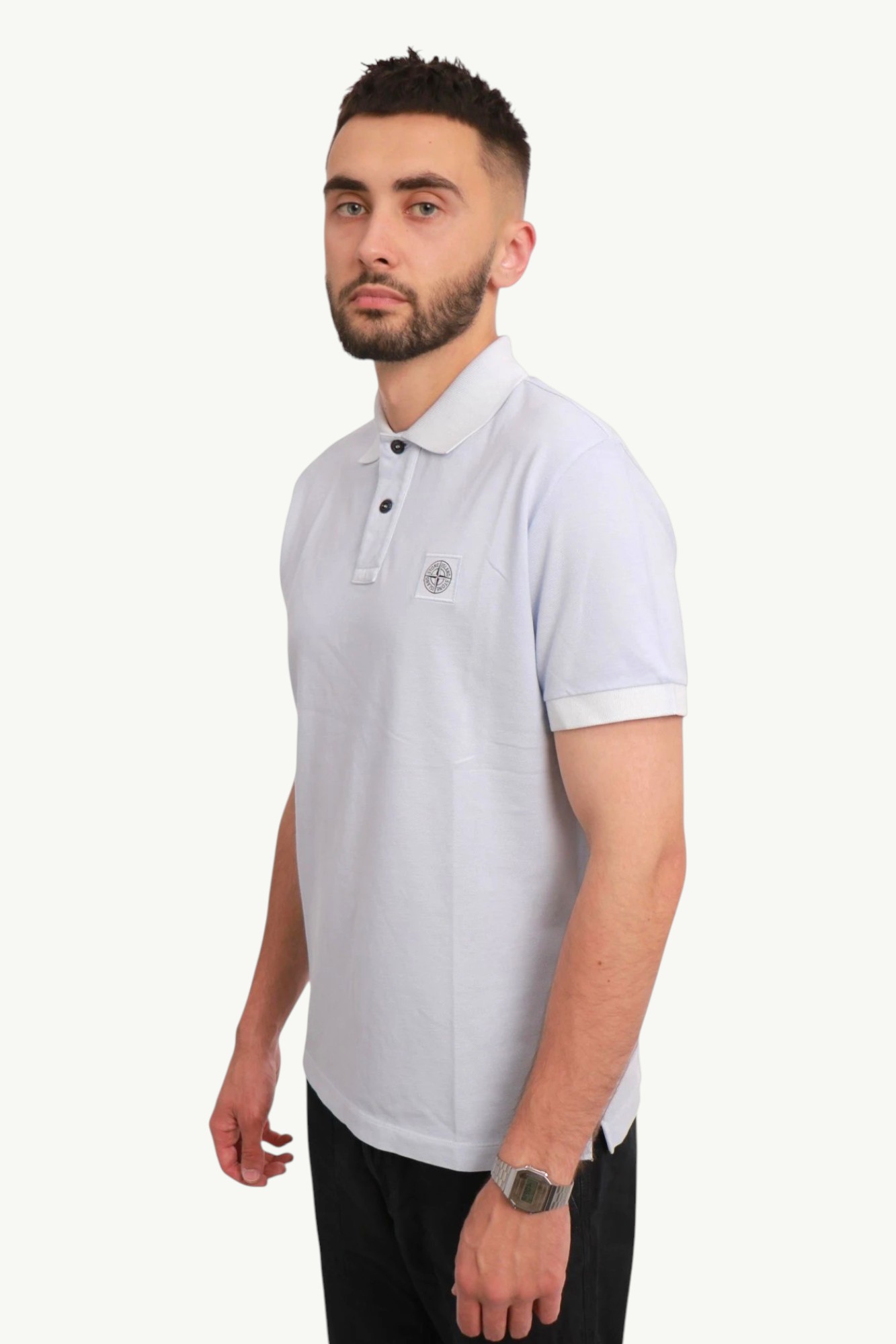 stone-island-organic-cotton-pique-sky-blue-k1s1522002scs0067-v0041-2 Stone Island Organic Cotton Pique Sky Blue K1S1522002SCS0067-V0041