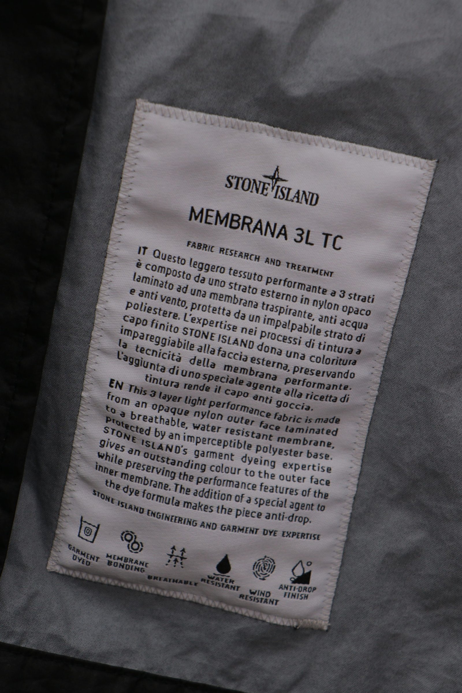 stone-island-membrana-3l-tc-short-parka-jacket-black-k1s154100093s0a21v0029-11 Куртка Stone Island Membrana 3L TC Short Parka Jacket Black (арт. K1S154100093S0A21-V0029)
