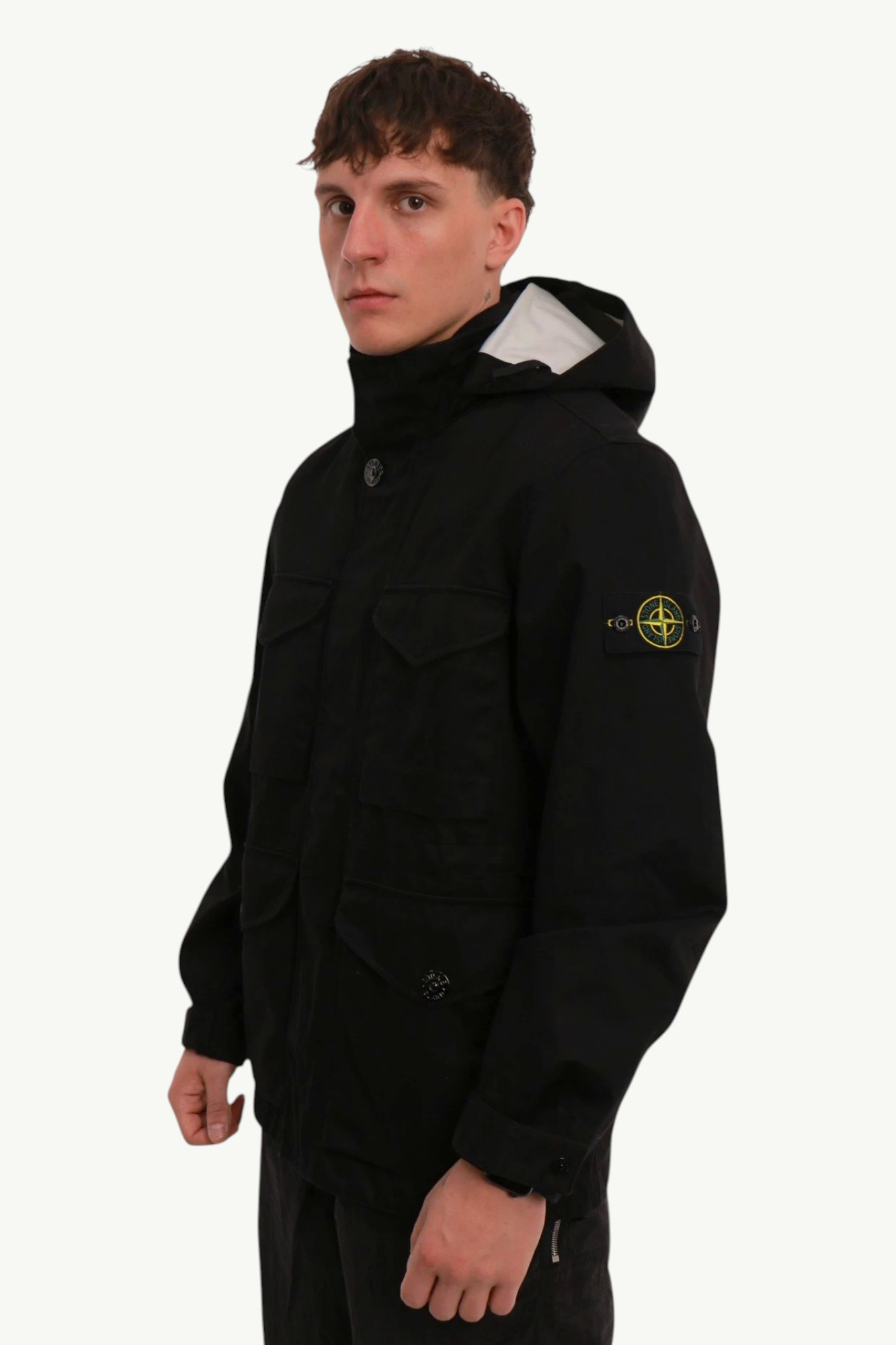 Куртка Stone Island Raso Gommato Cotton Field Jacket Black - 221B