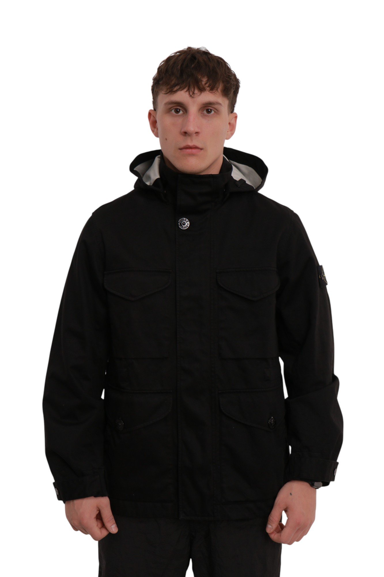 stone-island-raso-gommato-cotton-field-jacket-black-k1s154100064s0034v0029-1 Куртка Stone Island Raso Gommato Cotton Field Jacket Black – (арт. K1S154100064S0034-V0029)