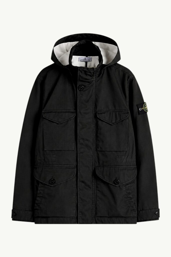Stone Island Raso Gommato Cotton Field Jacket Black – K1S154100064S0034 V0029