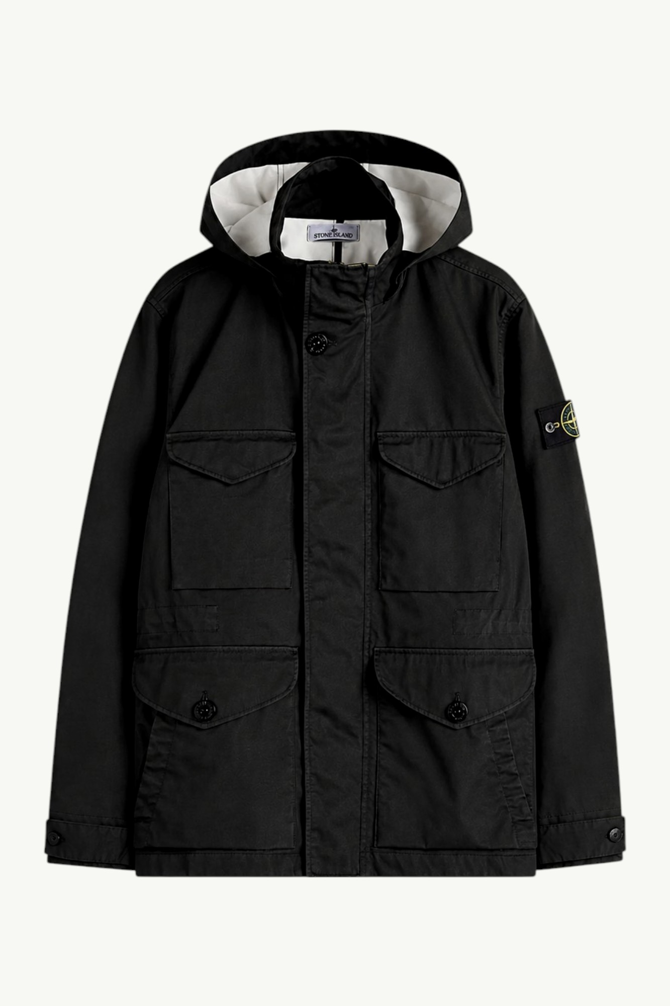 Stone Island Raso Gommato Cotton Field Jacket Black – K1S154100064S0034 V0029