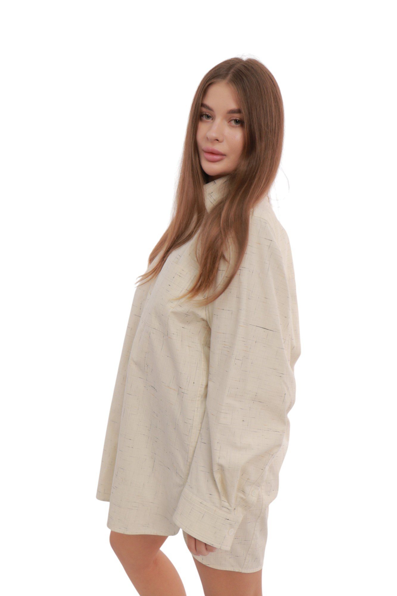 bottega-veneta-criss-cross-cotton-shirt-beige-708853v3pm0-4097-2 Сорочка Bottega Veneta Criss Cross Cotton Shirt Beige