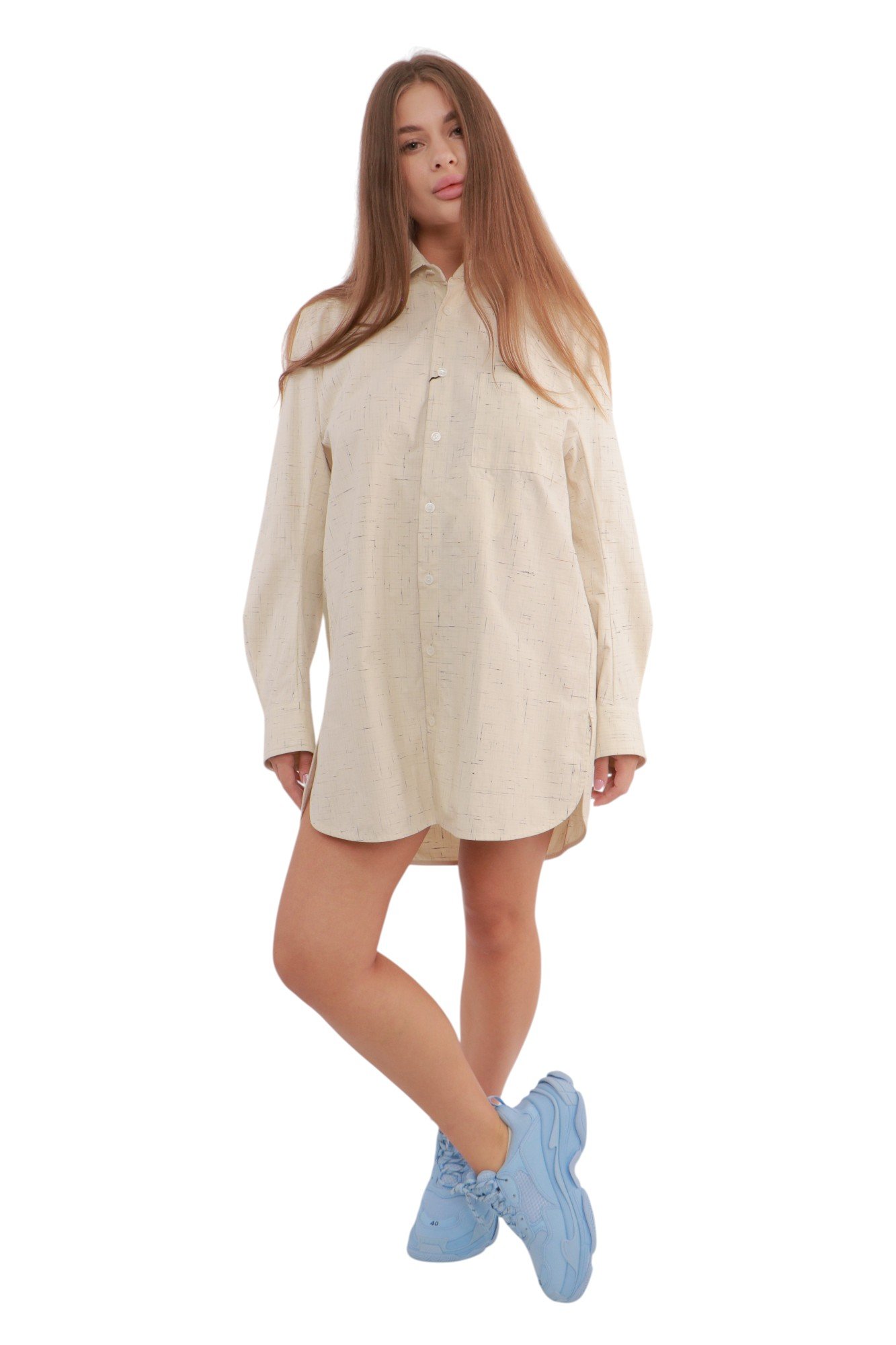 bottega-veneta-criss-cross-cotton-shirt-beige-708853v3pm0-4097-5 Сорочка Bottega Veneta Criss Cross Cotton Shirt Beige