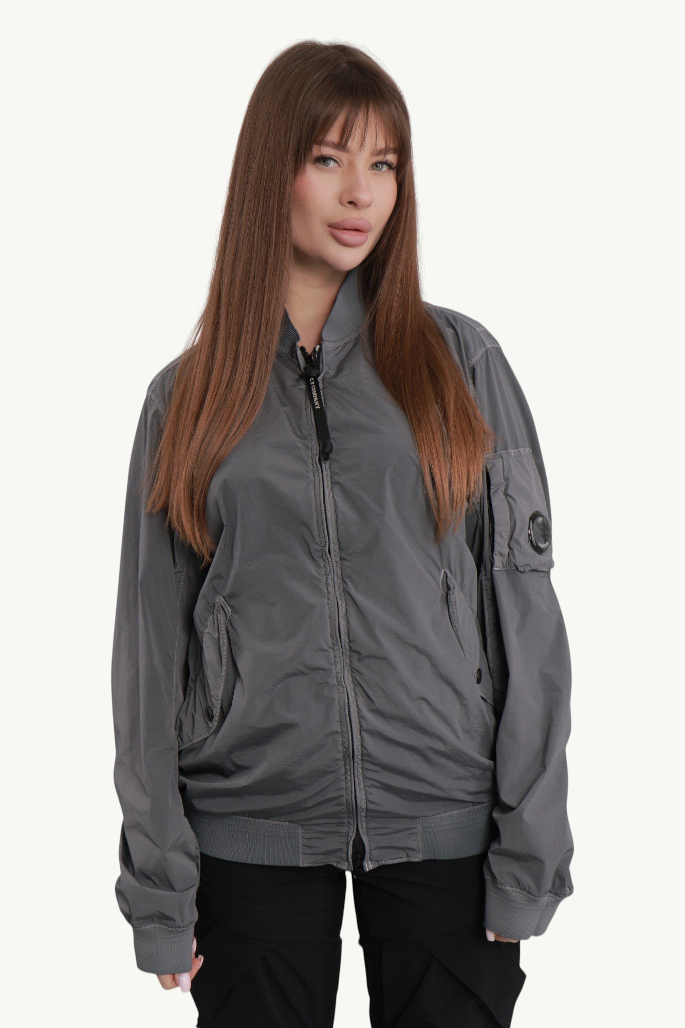 cp-company-nycra-r-bomber-jacket-grey-16cmow186a005864g968-w-1 C.P. Company Nycra-R Bomber Jacket Grey - арт. 16CMOW186A-005864G-968