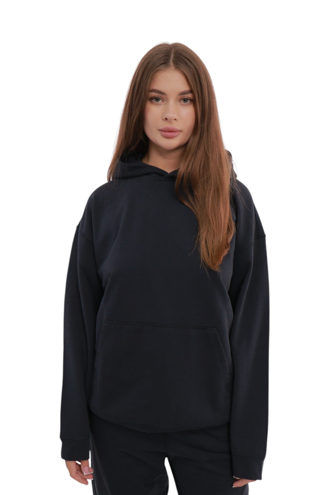 ganni-cotton-hoodie-navy-t3754-1 Худі Ganni Cotton Hoodie Navy
