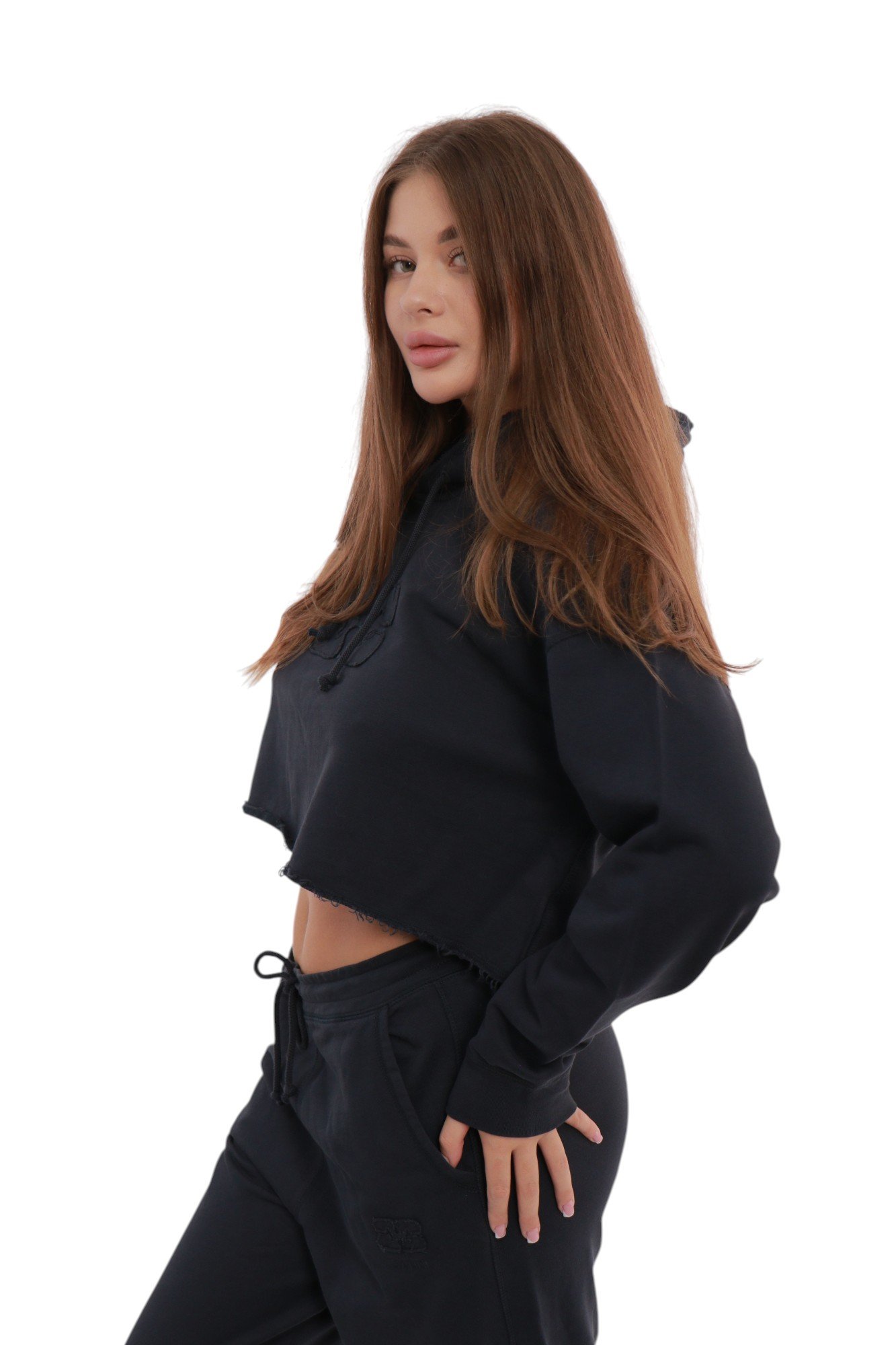 ganni-cotton-hoodie-with-logo-navy-t3750-2 Худі Ganni Cotton Hoodie With Logo Navy