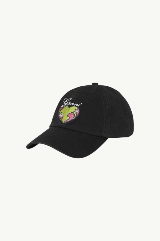 Ganni Graphic Cap Black A5532
