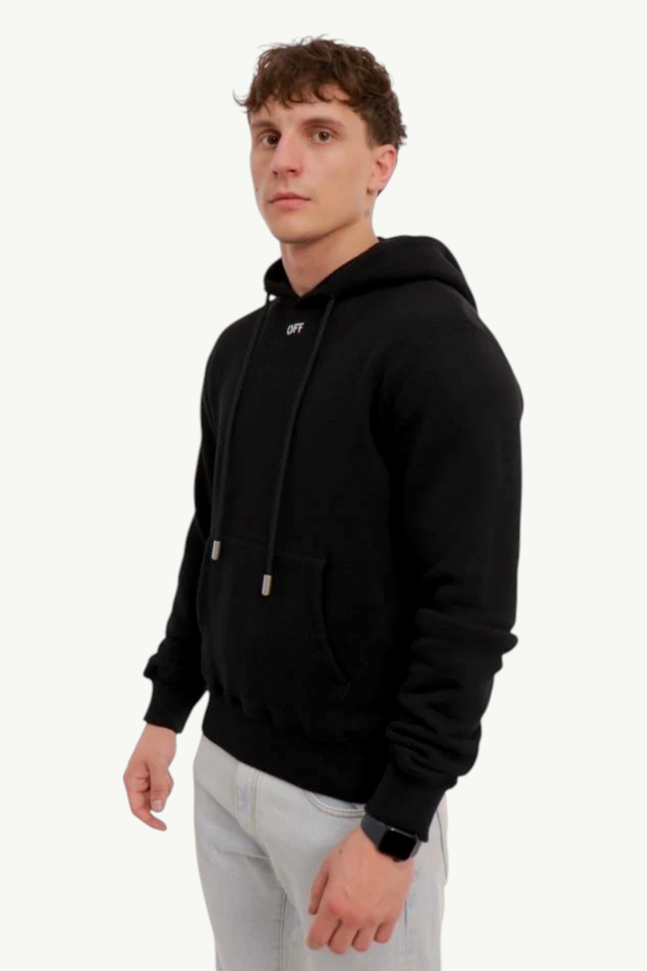 Off-White Brick Arrow Slim Hoodie Black OMBB097G20FLE0091001