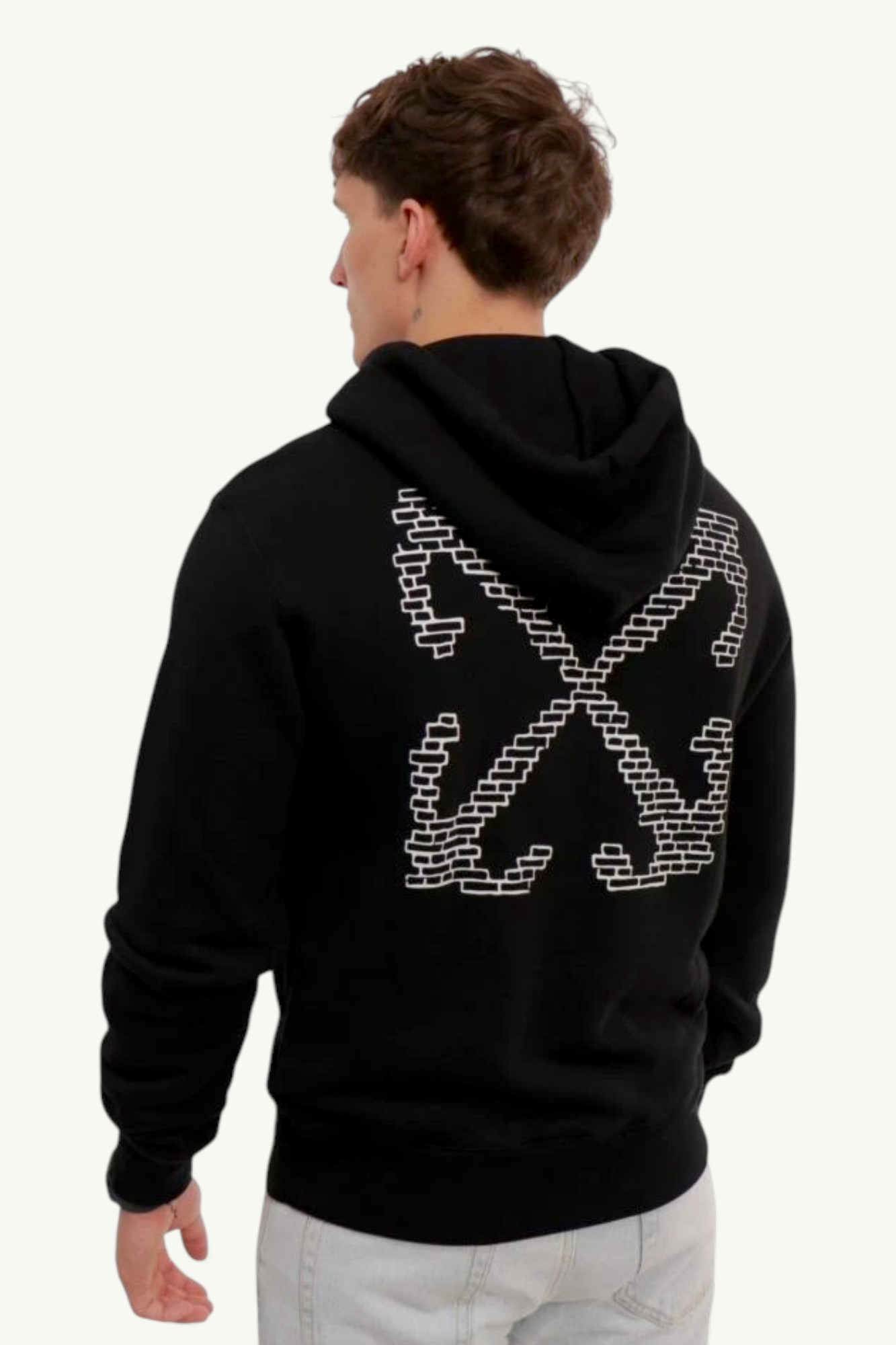 Off-White Brick Arrow Slim Hoodie Black OMBB097G20FLE0091001