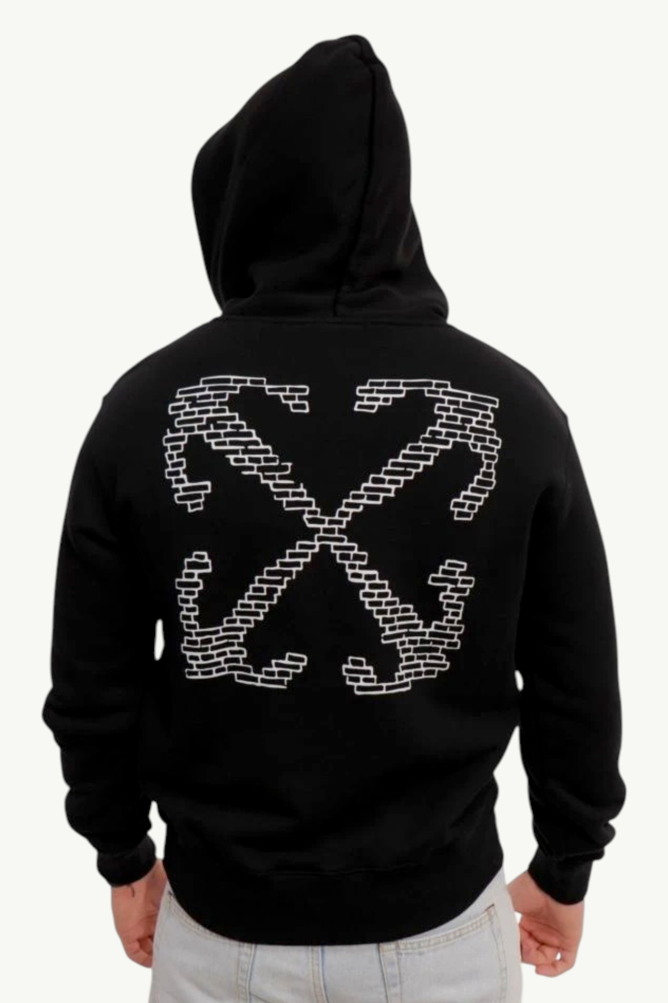 Off-White Brick Arrow Slim Hoodie Black OMBB097G20FLE0091001
