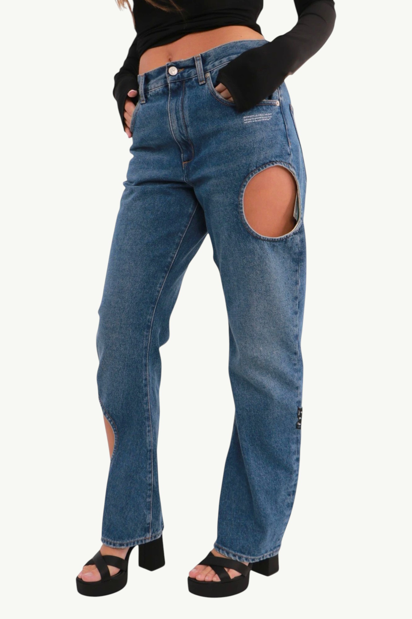 Off-White Vintage Blue Meteor Jeans Blue OWYA018R21DEN0014500