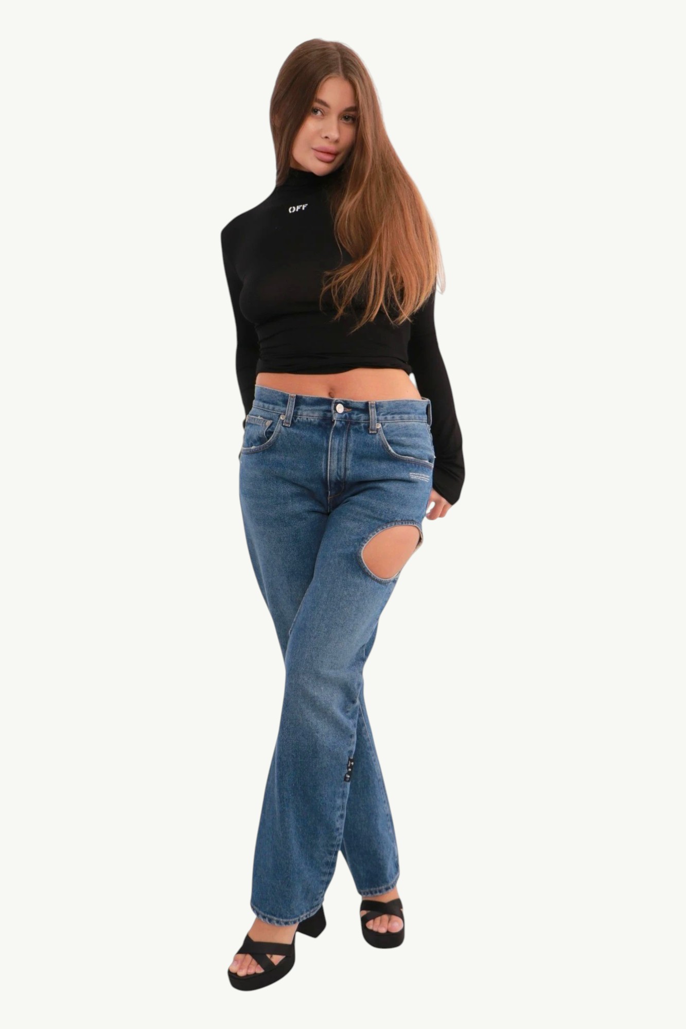 Off-White Vintage Blue Meteor Jeans Blue OWYA018R21DEN0014500