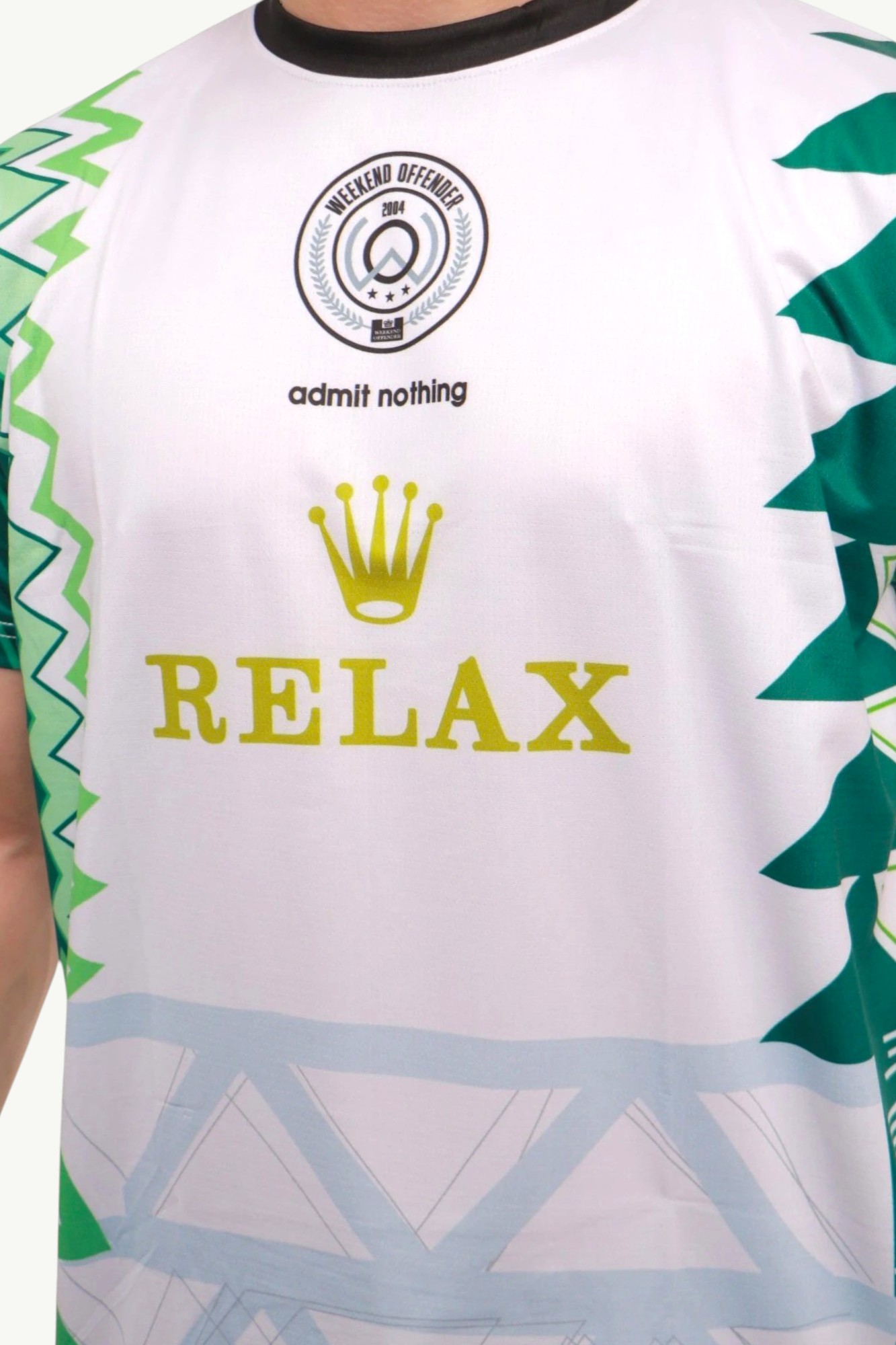 weekend-offender-lagos-football-shirt-green-WOSFT01-WHITE-6 Weekend Offender Lagos Football Shirt Green WOSFT01-WHITE