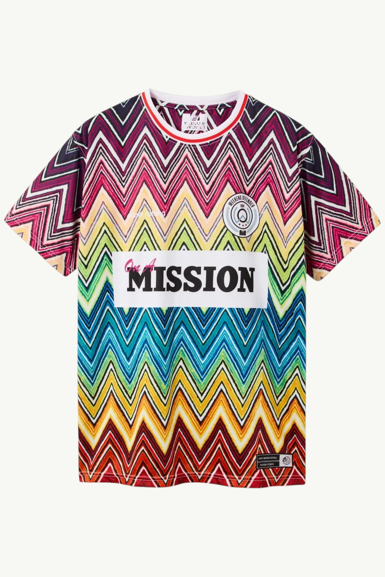 Weekend Offender Mission Football Shirt Red - WOSFT04-MULTI