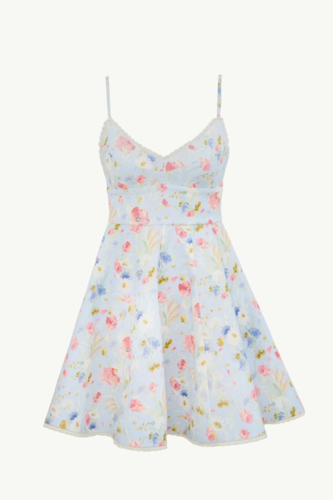 Zimmermann Lucky Picnic Mini Dress Blue 4274DSS252