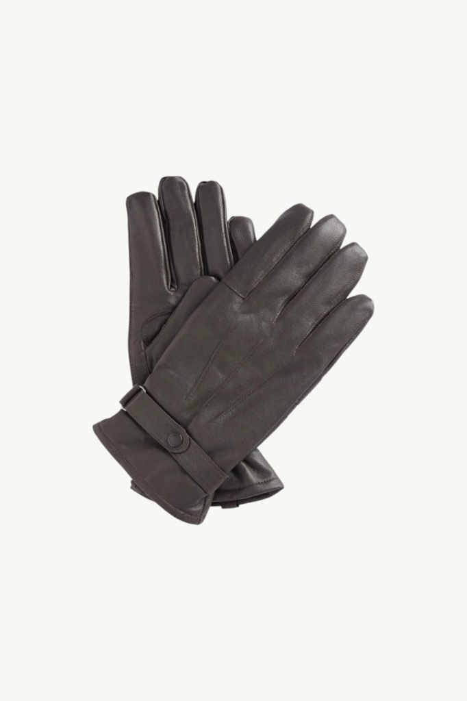 Barbour Burnished Leather Thinsulate Gloves Dark Brown MGL0009BR71