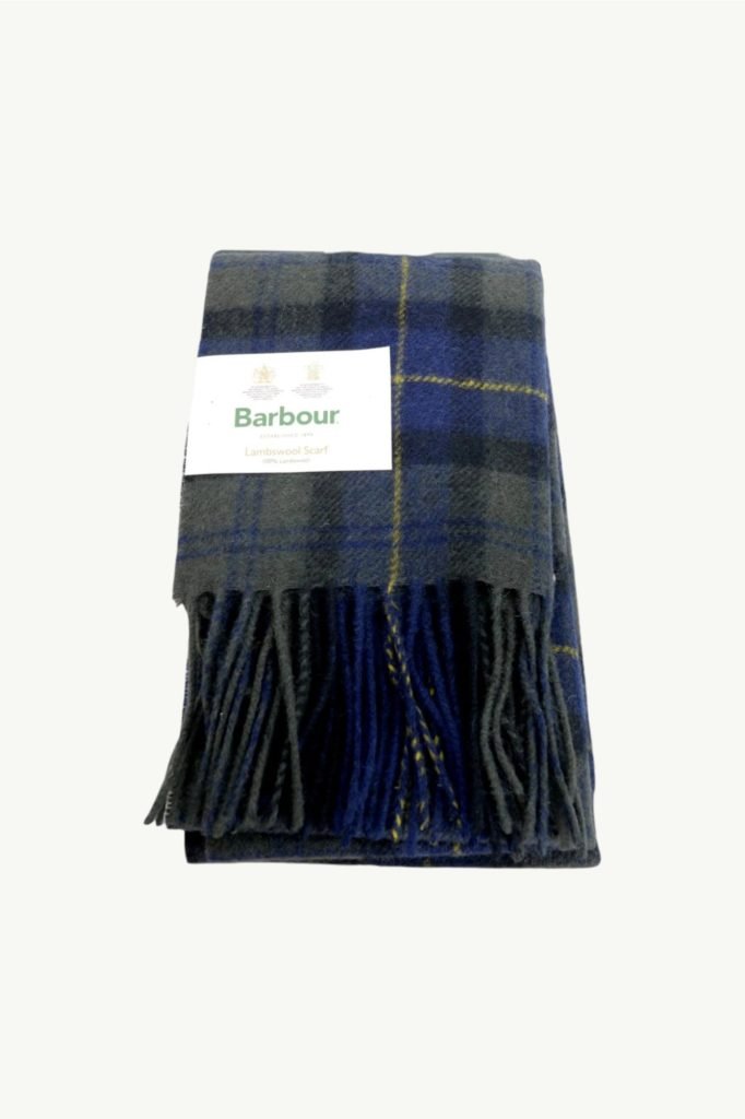 Barbour Tartan Lambswool Scarf Olive USC0001TN28
