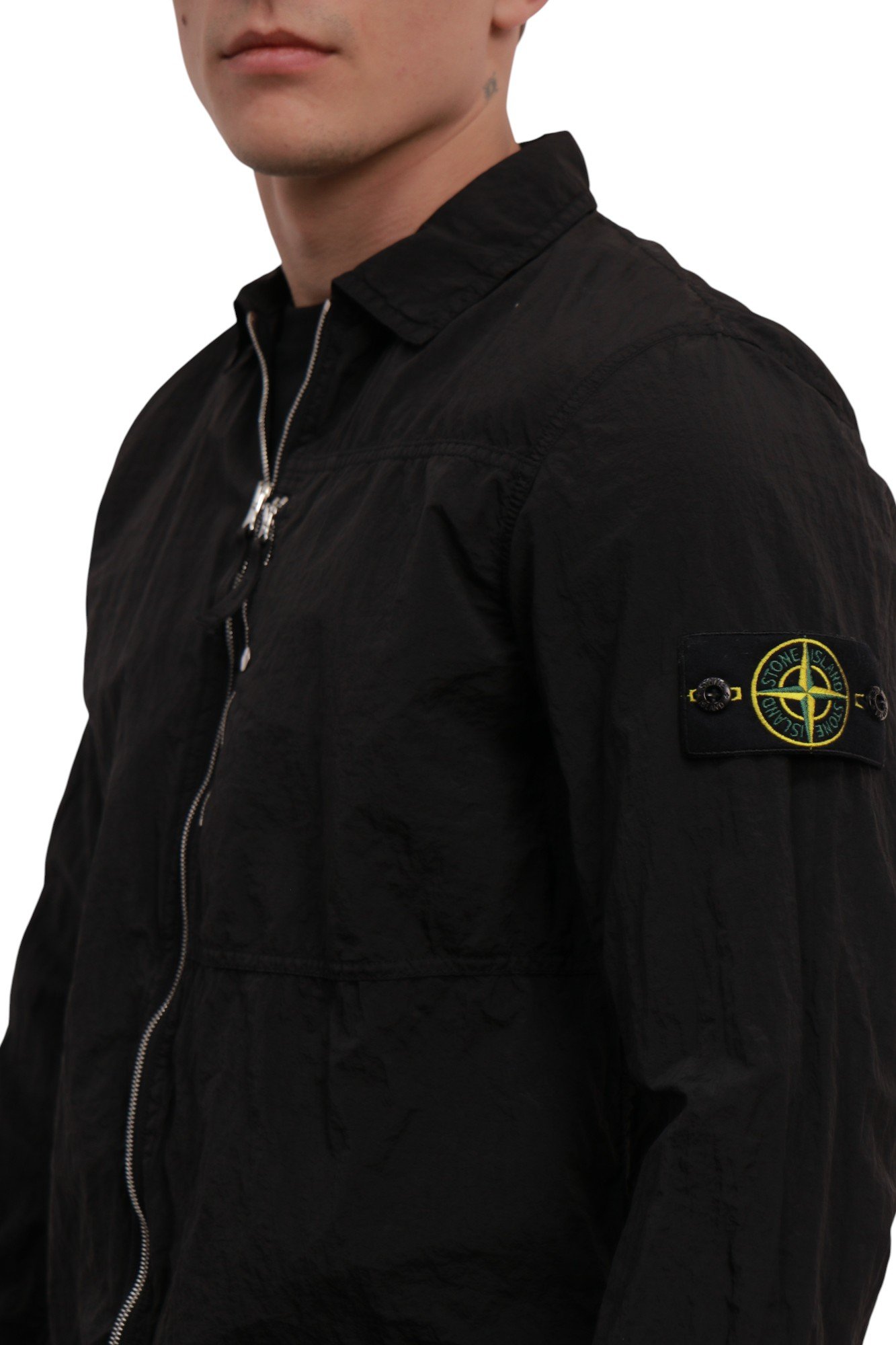 stone-island-nylon-metal-econyl-zip-jacket-black-k1s151200005s0019v0029-7 Stone Island Nylon Metal ECONYL® Zip Jacket Black K1S151200005S0019-V0029
