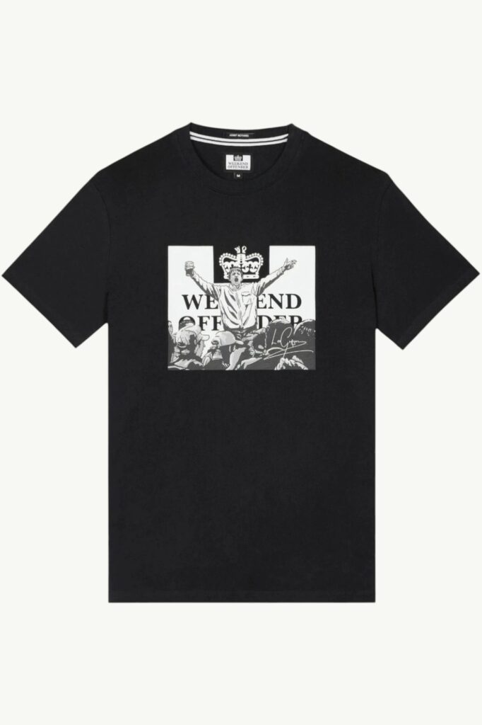 Weekend Offender Leo Gregory Mono Graphic T-Shirt Black - PT3A05-BLACK