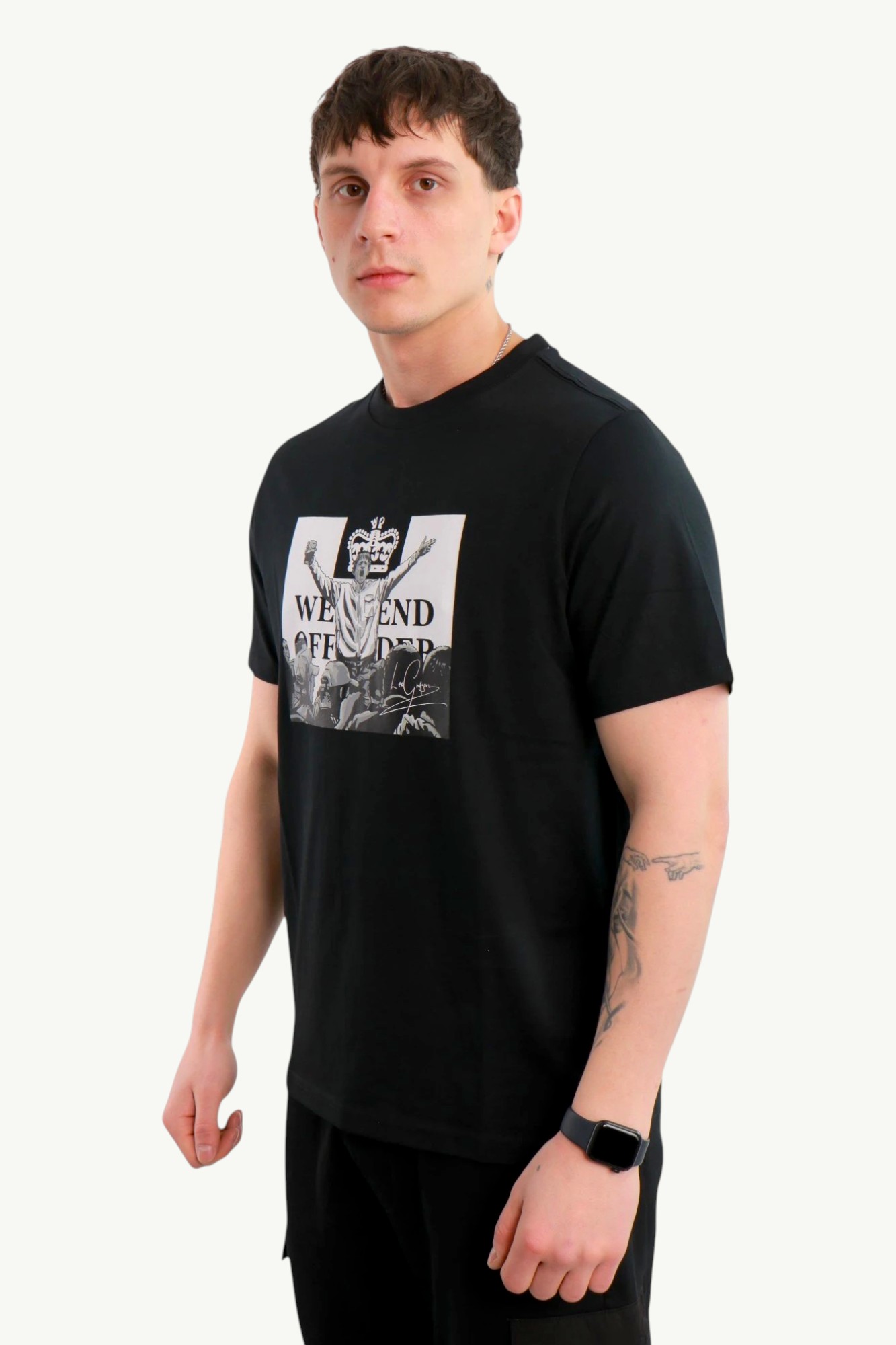 weekend-offender-leo-gregory-mono-graphic-tshirt-black-PT3A05-BLACK-1 Weekend Offender Leo Gregory Mono Graphic T-Shirt Black PT3A05-BLACK