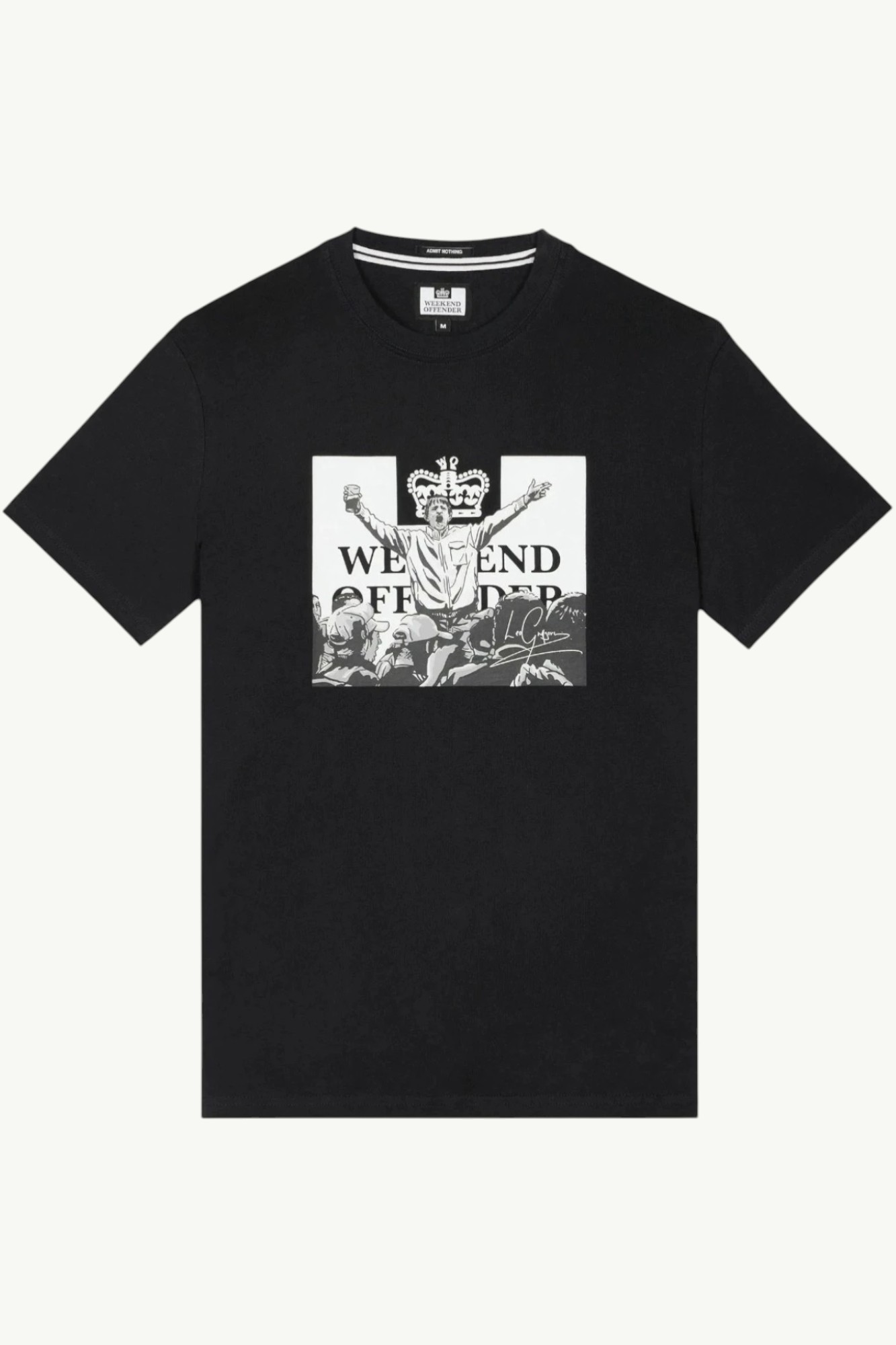 Weekend Offender Leo Gregory Mono Graphic T-Shirt Black - PT3A05-BLACK