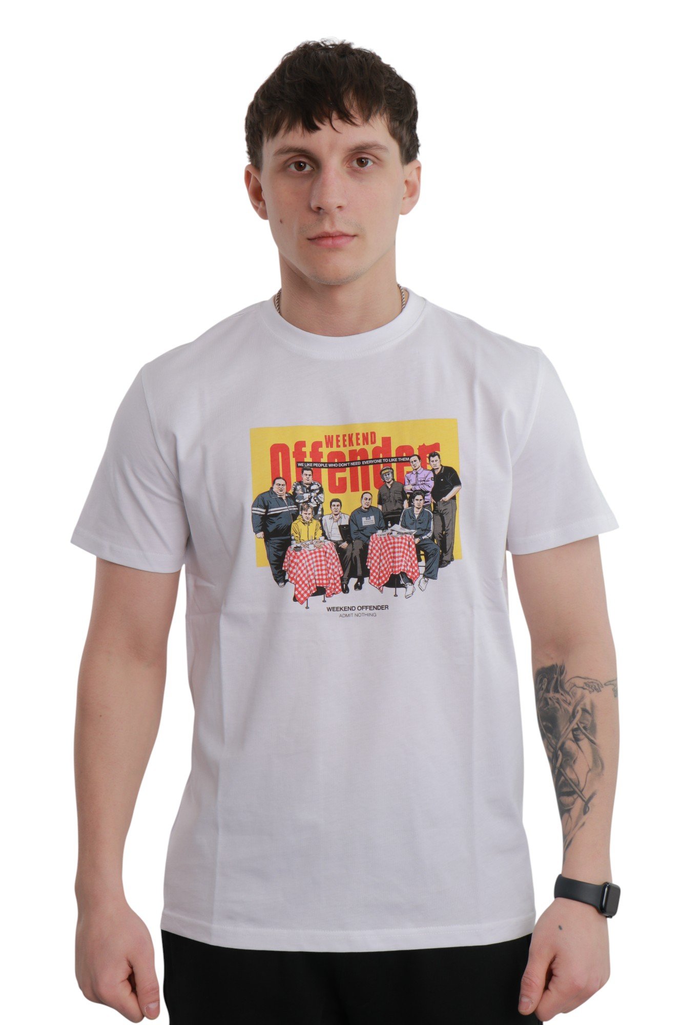 weekend-offender-satriales-graphic-tshirt-white-PT3A17-WHITE-1 Футболка Weekend Offender Satriale's Graphic T-Shirt White - арт. PT3A17-WHITE