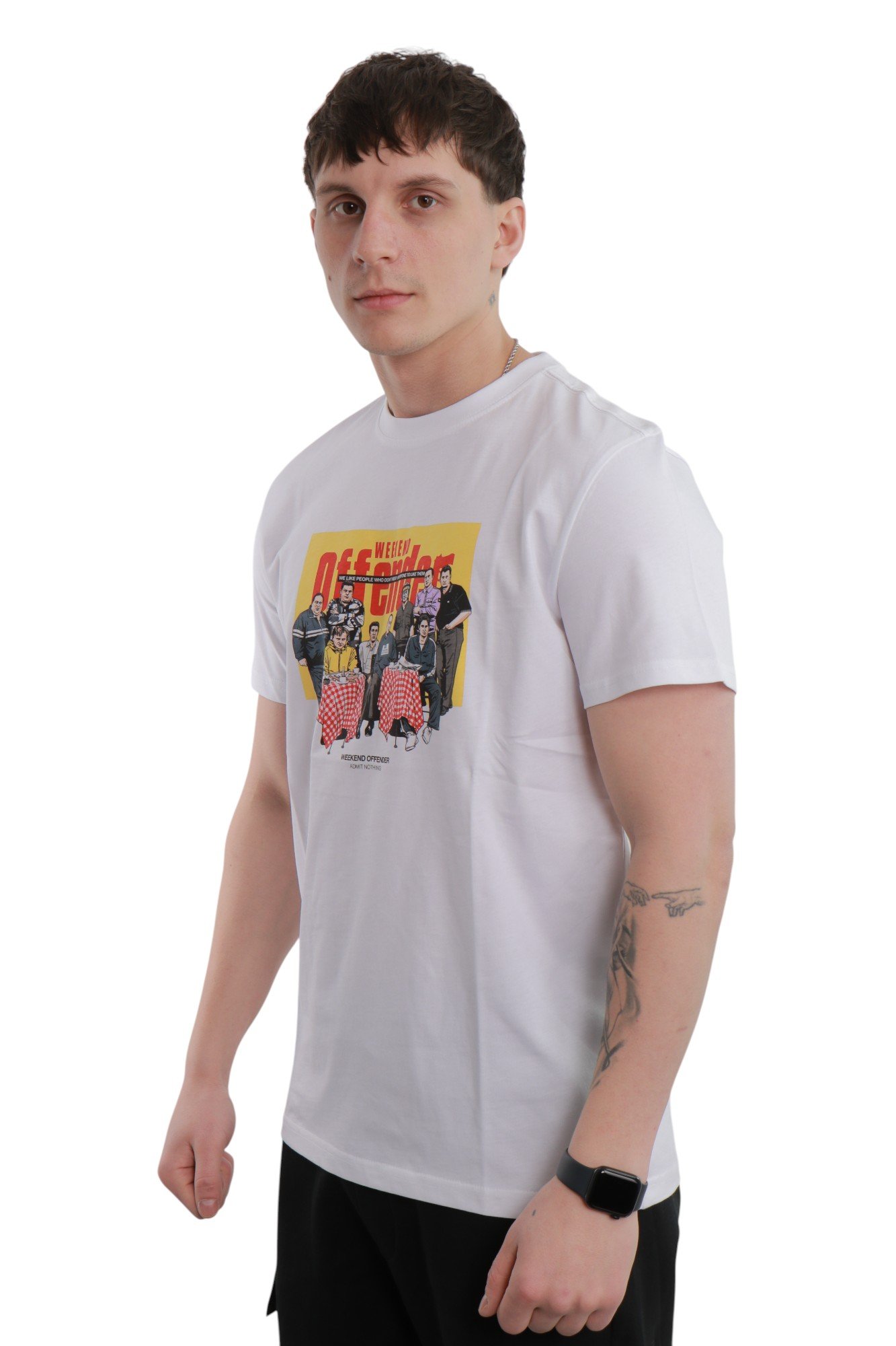weekend-offender-satriales-graphic-tshirt-white-PT3A17-WHITE-2 Футболка Weekend Offender Satriale's Graphic T-Shirt White - арт. PT3A17-WHITE