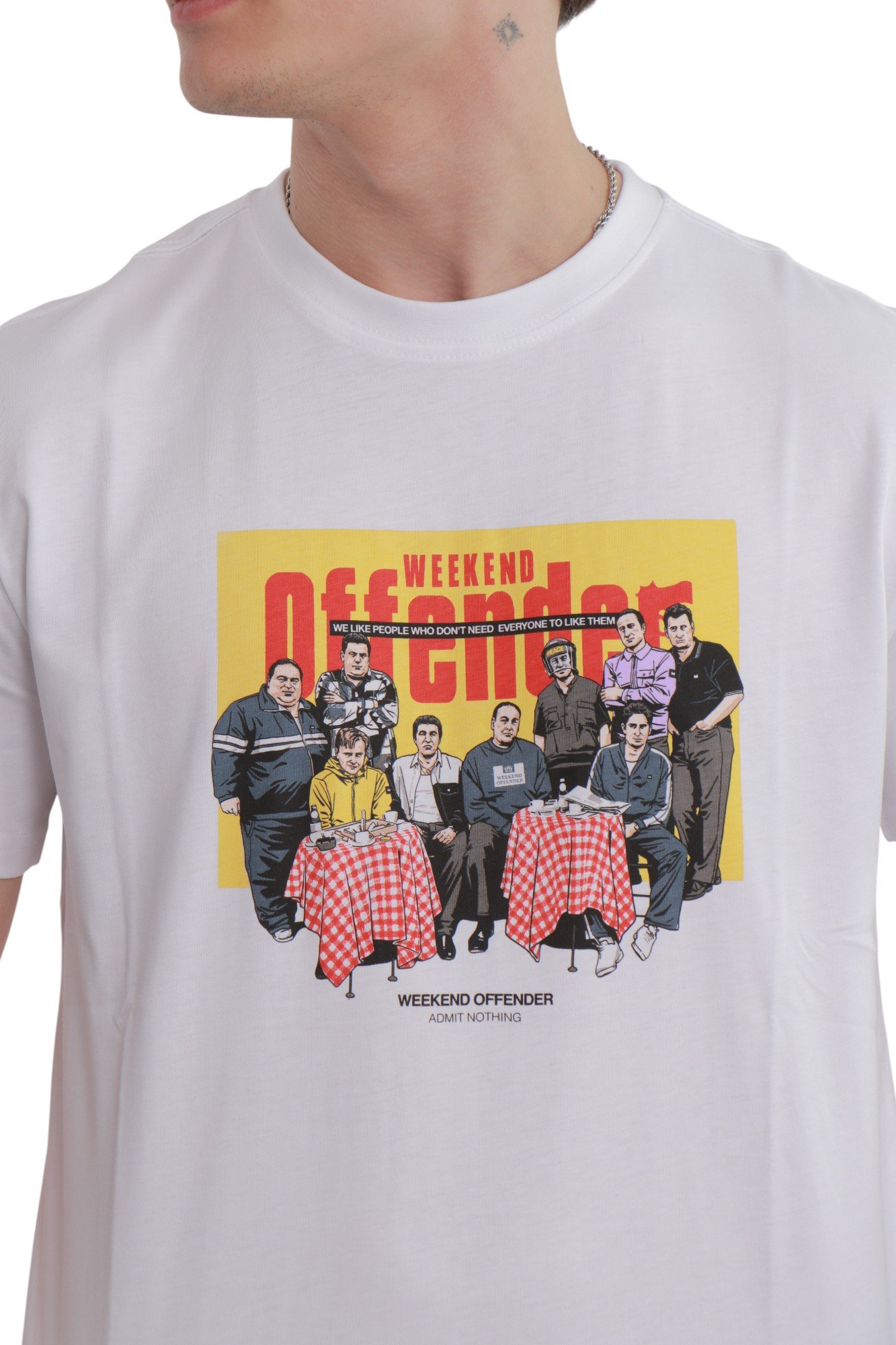 weekend-offender-satriales-graphic-tshirt-white-PT3A17-WHITE-7 Футболка Weekend Offender Satriale's Graphic T-Shirt White - арт. PT3A17-WHITE