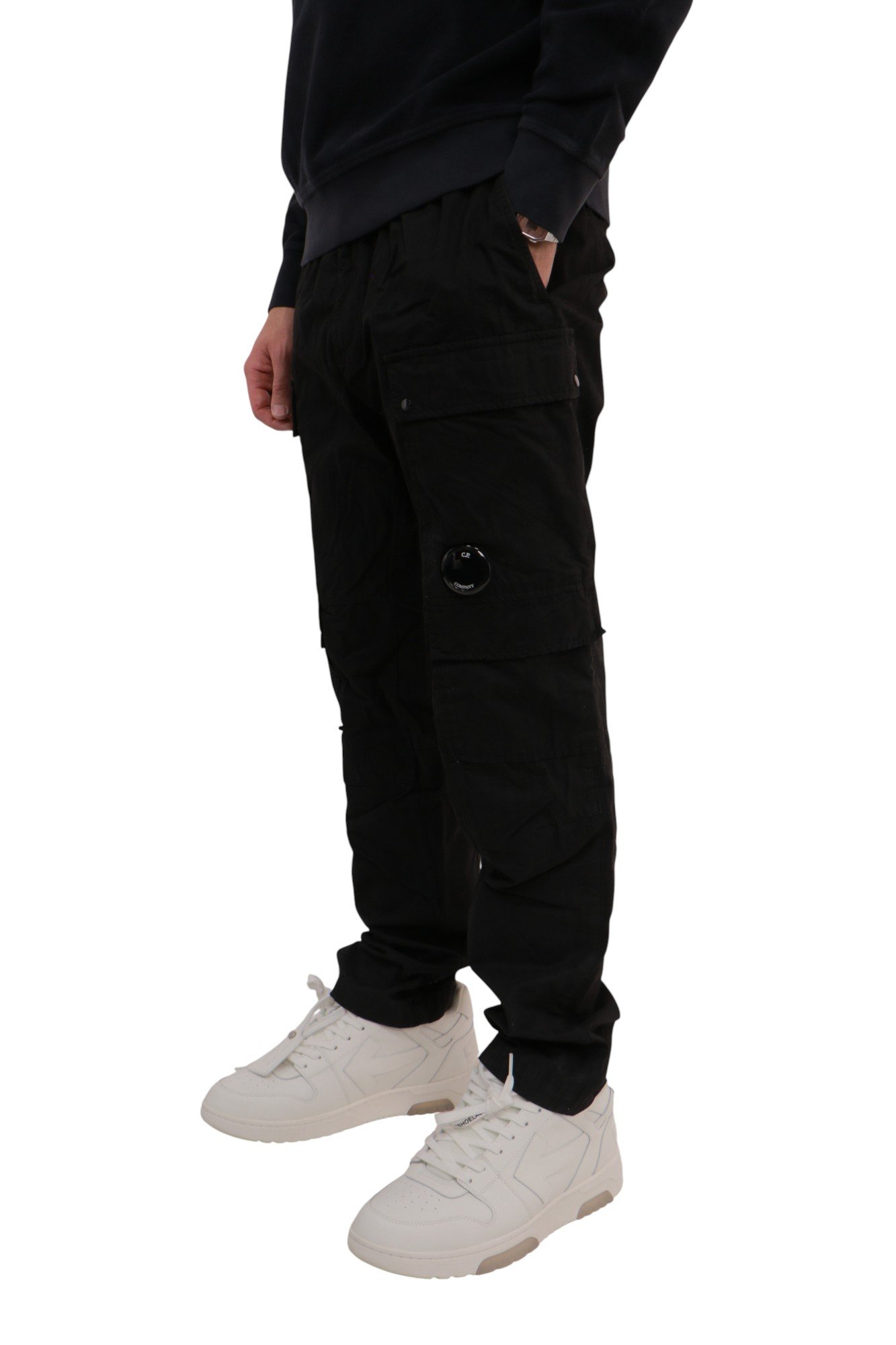 cp-company-black-microreps-regular-cargo-pants-19CMPA173A110324G999-1 C.P. Company Microreps Regular Cargo Pants Black 19CMPA173A-110324G-999