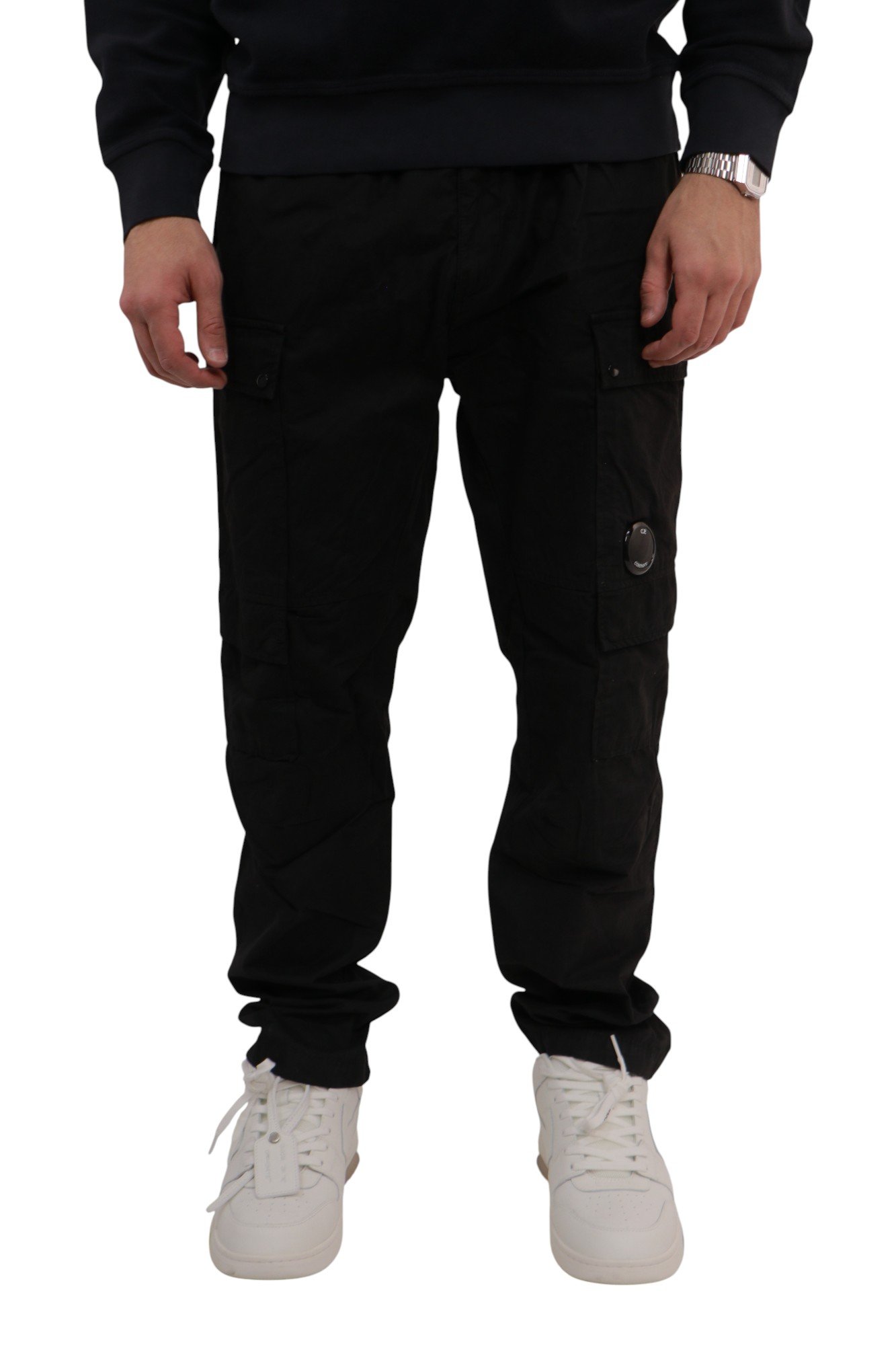 cp-company-black-microreps-regular-cargo-pants-19CMPA173A110324G999-2 C.P. Company Microreps Regular Cargo Pants Black 19CMPA173A-110324G-999