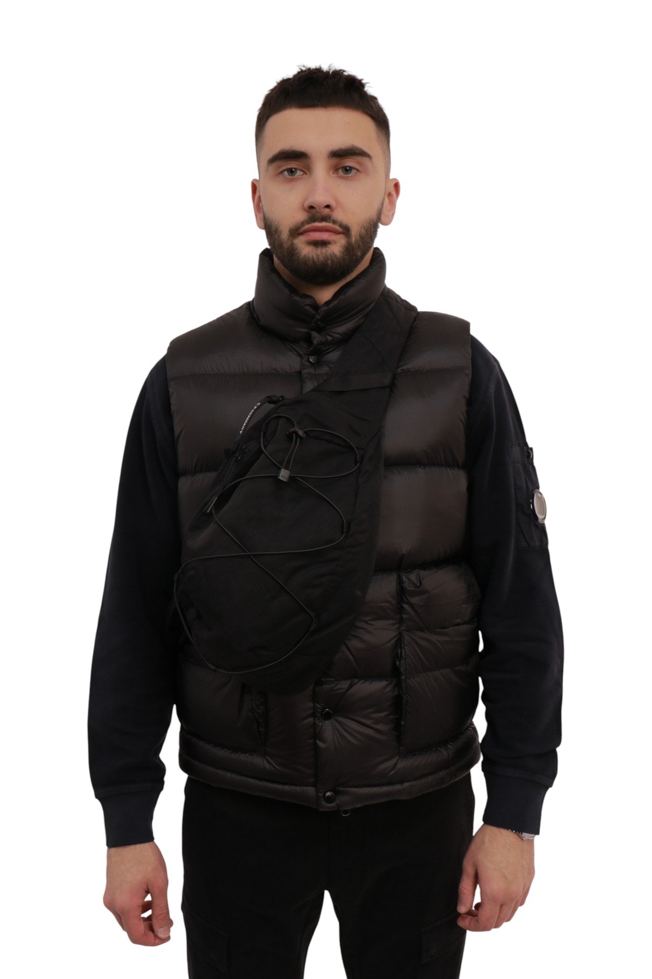 cp-company-black-nylon-b-lens-crossbody-rucksack-RCCMAC735A005269G999-6 C.P. Company Nylon B Crossbody Backpack Black RCCMAC735A-005269G-999