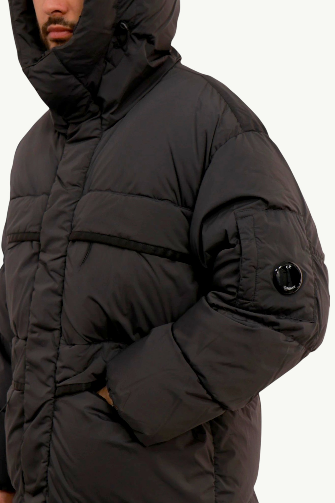 cp-company-nycra-r-long-hooded-down-jacket-dark-shadow-grey-19cmow240a005864g-978-6 C.P. Company Nycra-R Long Hooded Down Jacket Dark Shadow Grey 19CMOW240A-005864G-978
