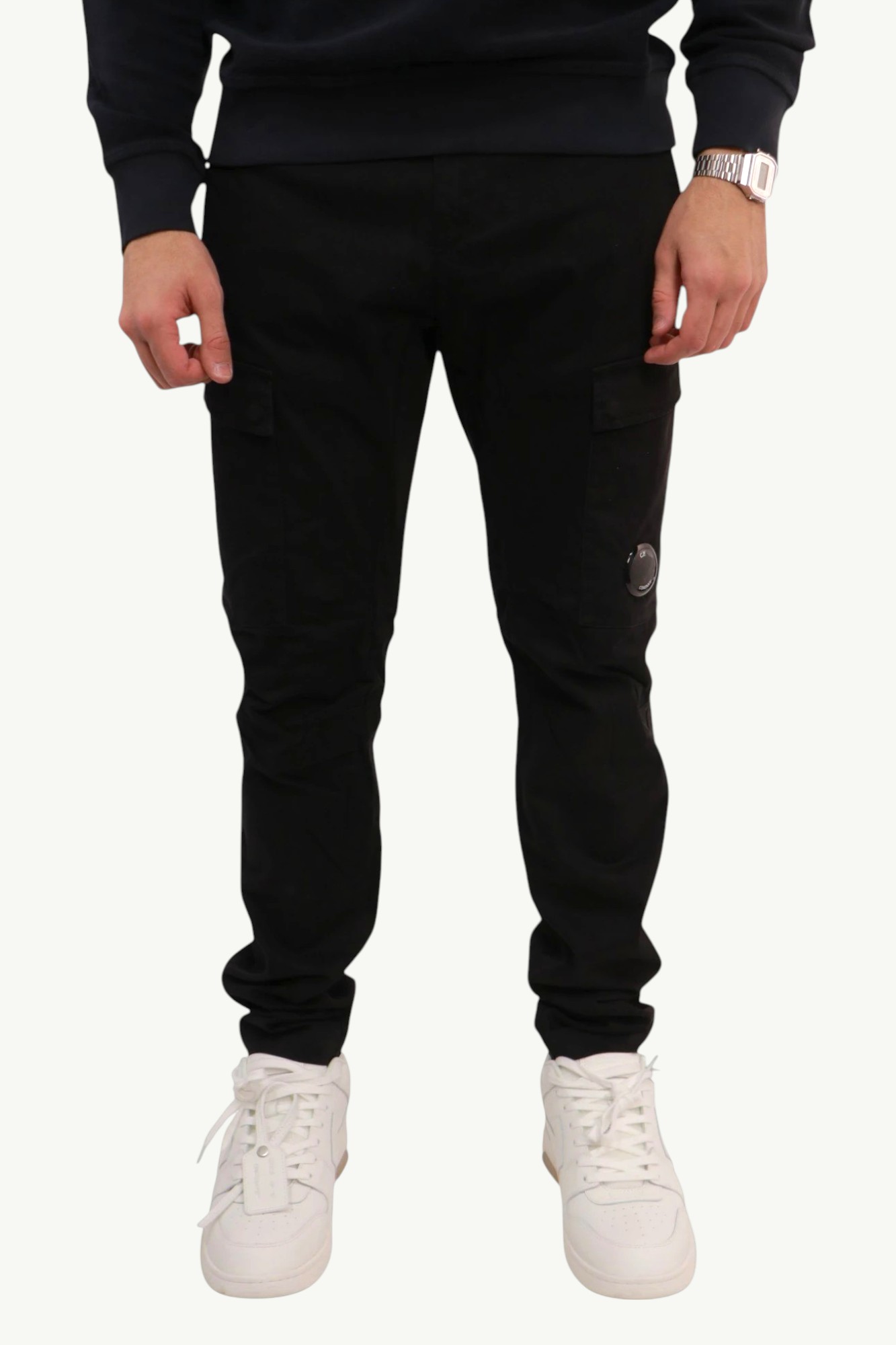 cp-company-stretch-sateen-ergonomic-cargo-pants-black-19cmpa068a005529g-999-2 C.P. Company Stretch Sateen Ergonomic Cargo Pants Black 19CMPA068A-005529G-999