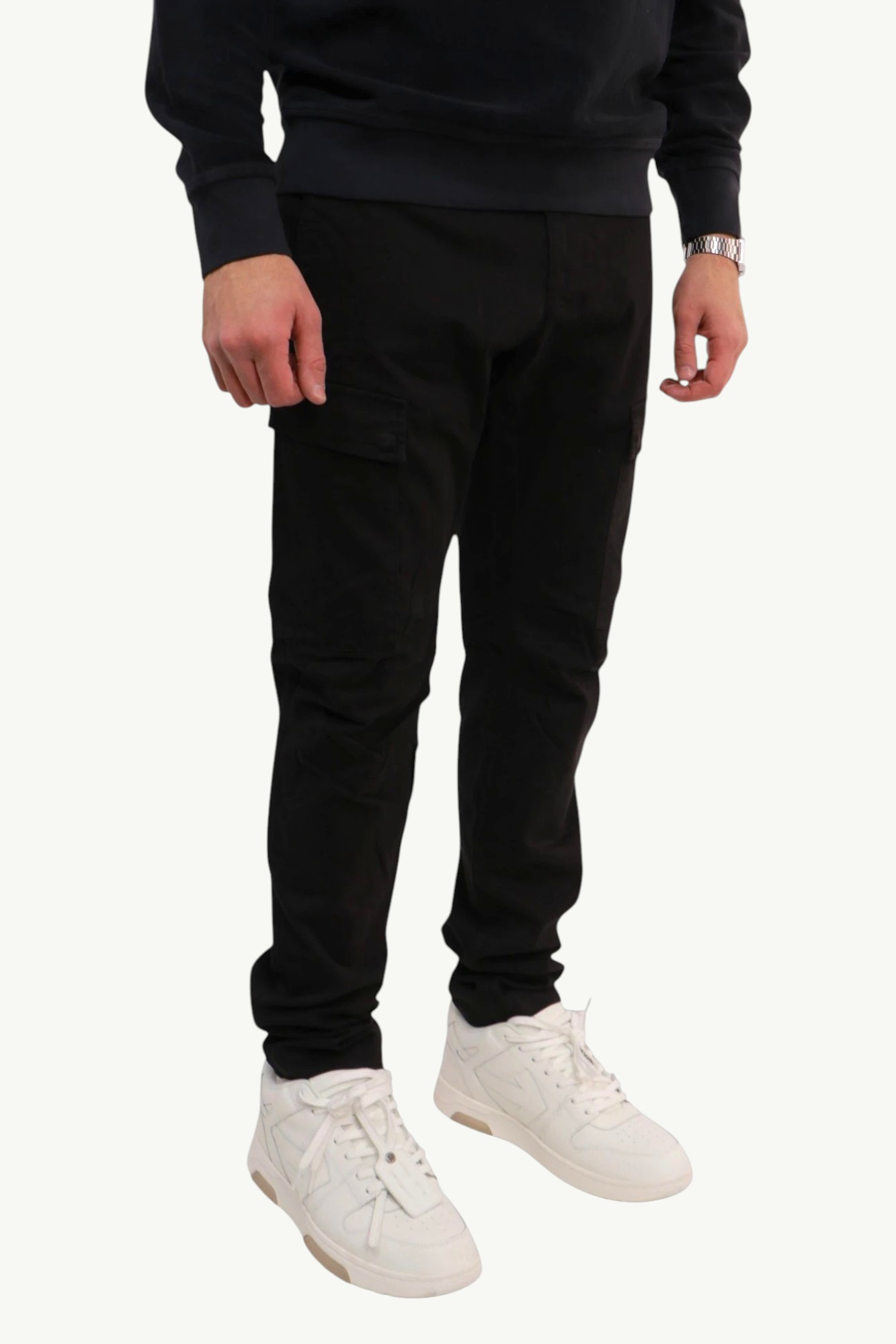 cp-company-stretch-sateen-ergonomic-cargo-pants-black-19cmpa068a005529g-999-5 C.P. Company Stretch Sateen Ergonomic Cargo Pants Black 19CMPA068A-005529G-999