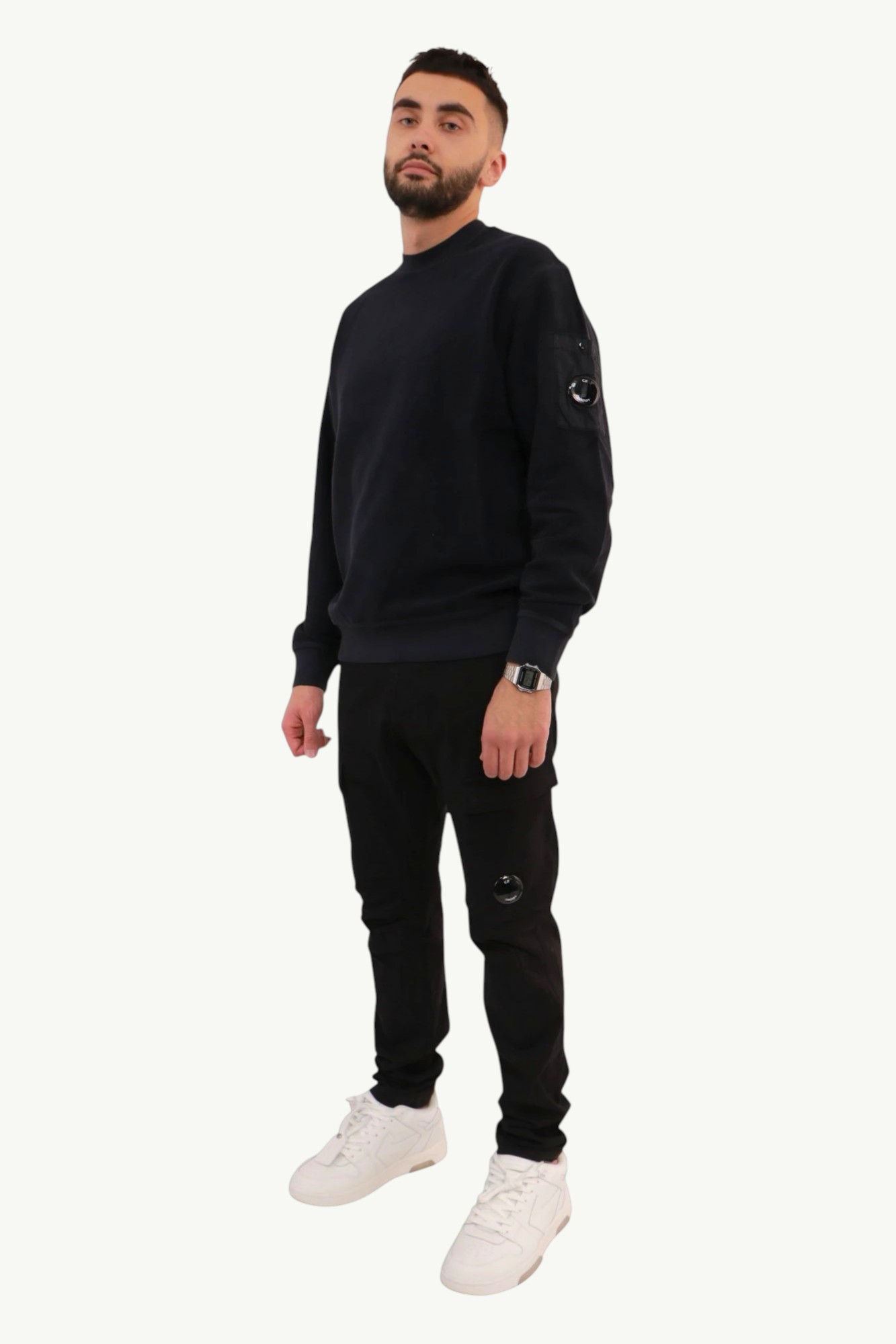 cp-company-stretch-sateen-ergonomic-cargo-pants-black-19cmpa068a005529g-999-6 C.P. Company Stretch Sateen Ergonomic Cargo Pants Black 19CMPA068A-005529G-999
