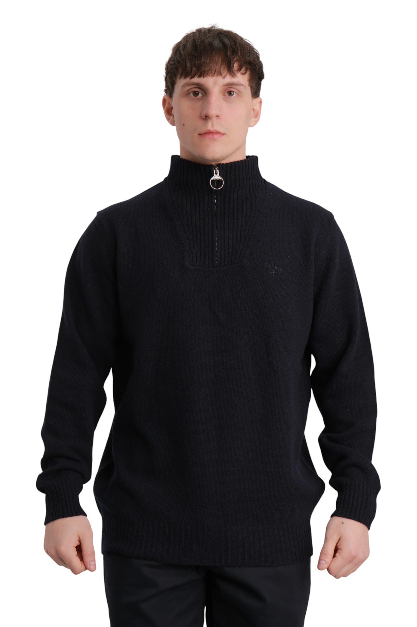 barbour-essential-half-zip-jumper-navy-mkn0339ny71-1 Светр Barbour Essential Half-Zip Jumper Navy – арт. MKN0339NY71