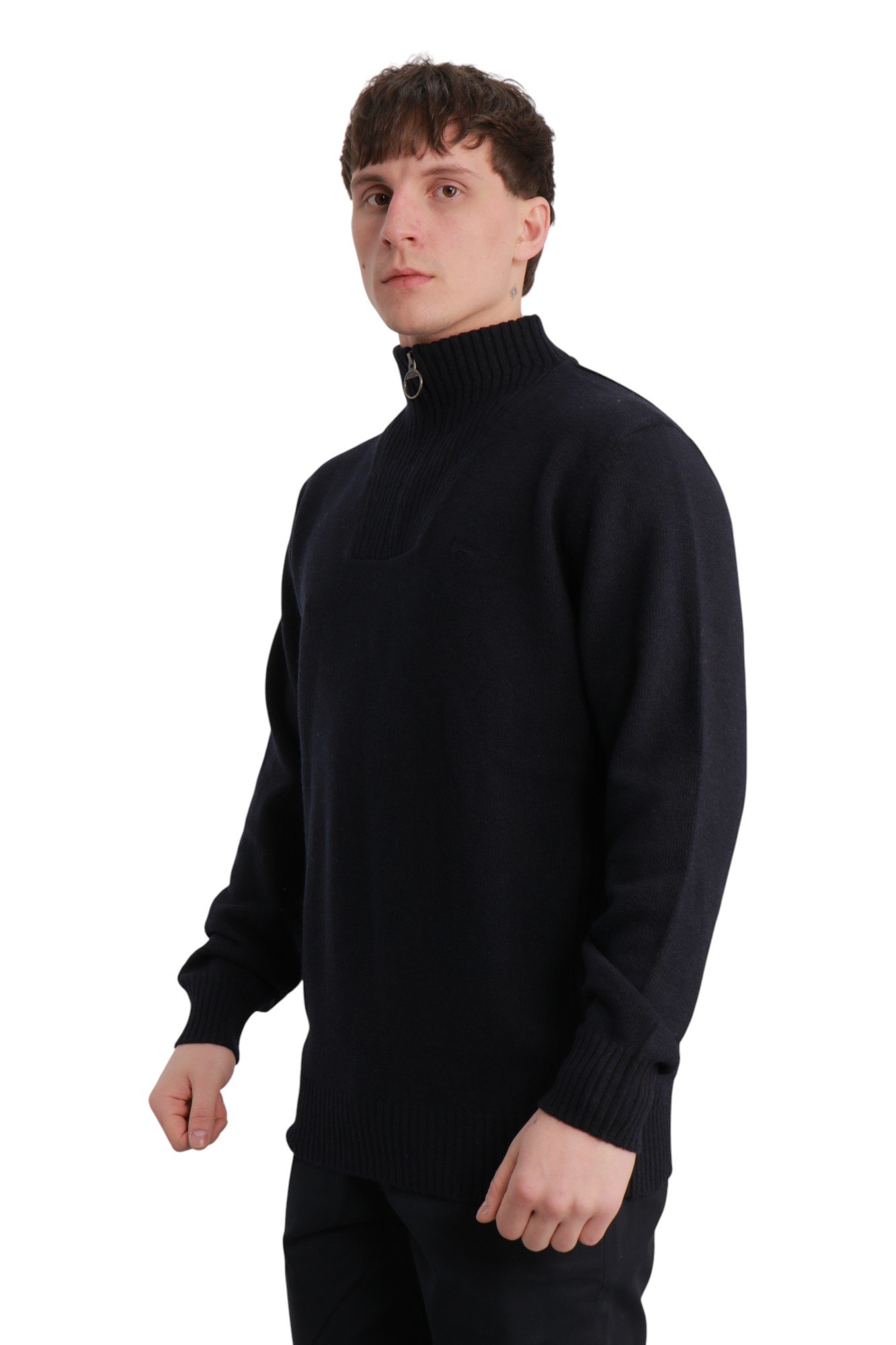 barbour-essential-half-zip-jumper-navy-mkn0339ny71-2 Светр Barbour Essential Half-Zip Jumper Navy – арт. MKN0339NY71
