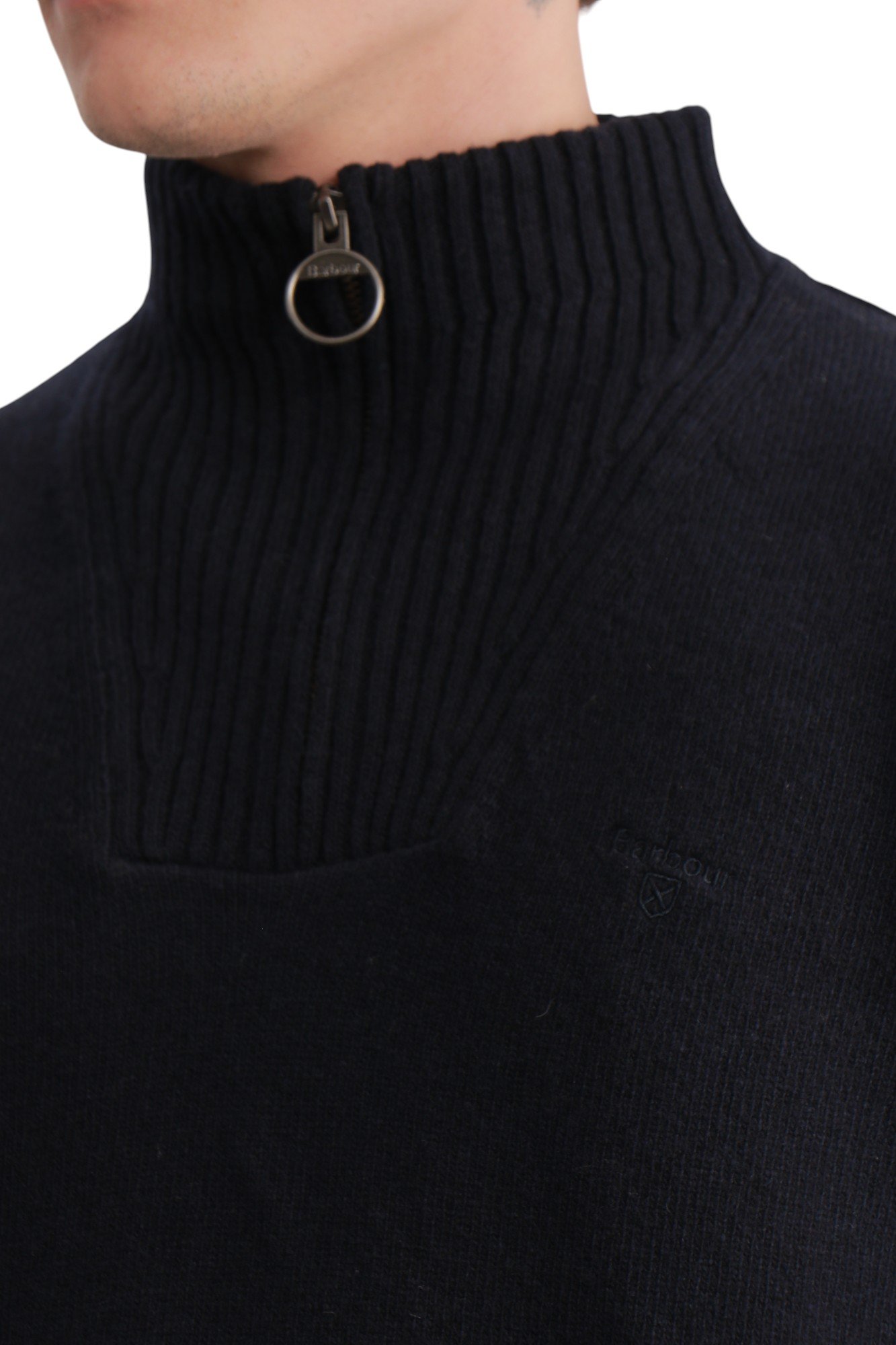 barbour-essential-half-zip-jumper-navy-mkn0339ny71-7 Светр Barbour Essential Half-Zip Jumper Navy – арт. MKN0339NY71