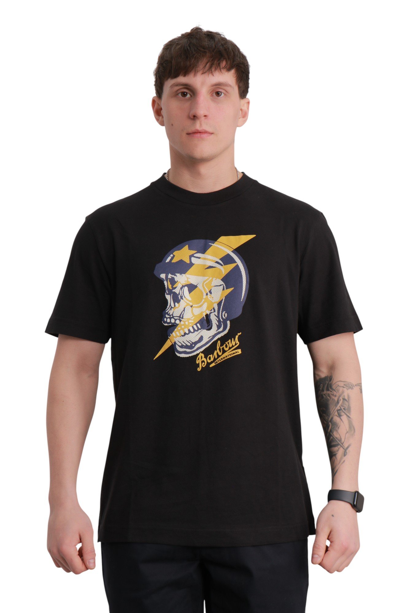 barbour-flash-graphic-t-shirt-black-mts1483bk11-1 Футболка Barbour Flash Graphic T-Shirt Black – арт. MTS1483BK11