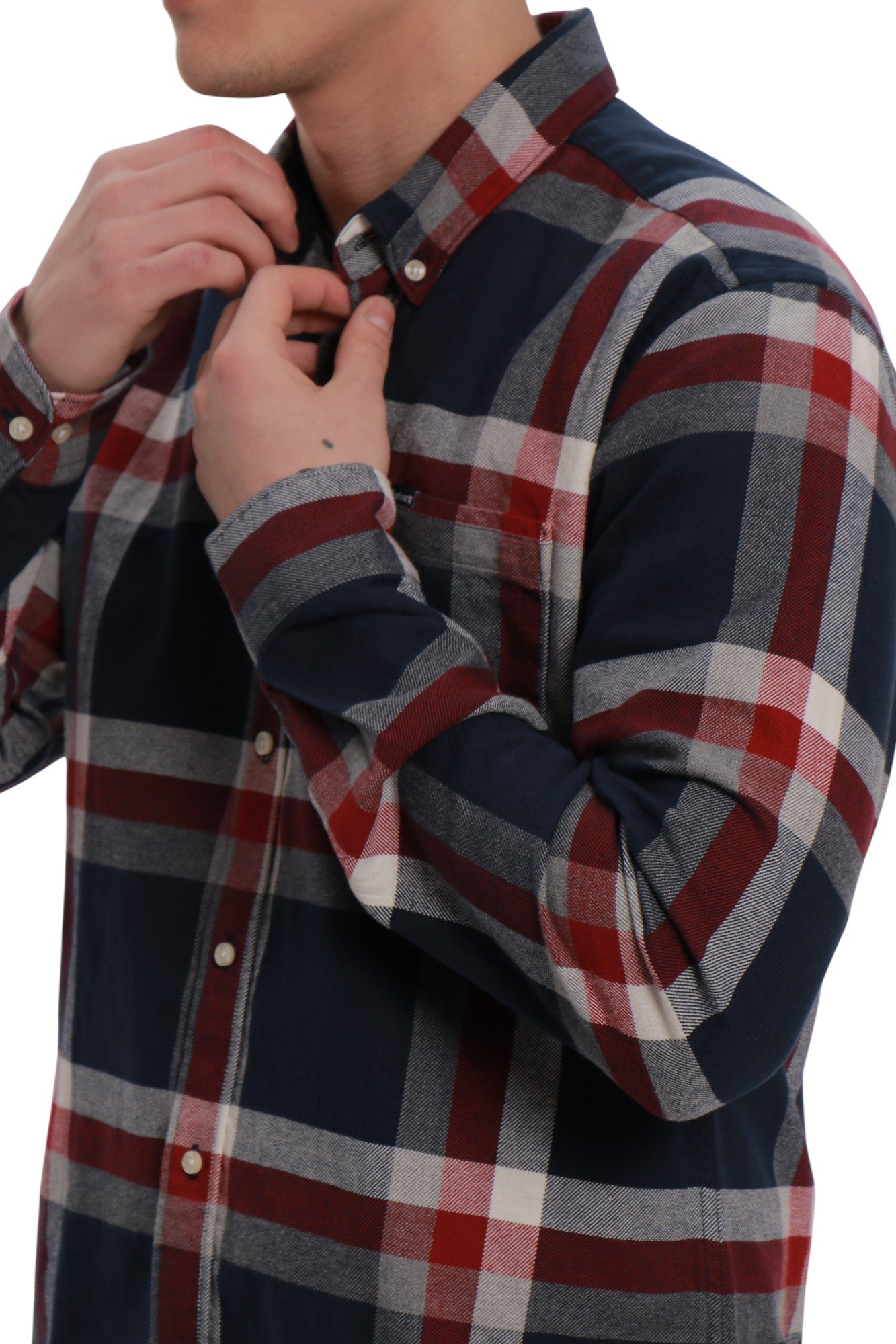 barbour-folley-tailored-long-sleeved-shirt-navy-red-msh5364mi32-7 Barbour Folley Tailored Shirt Navy/Red MSH5364MI32