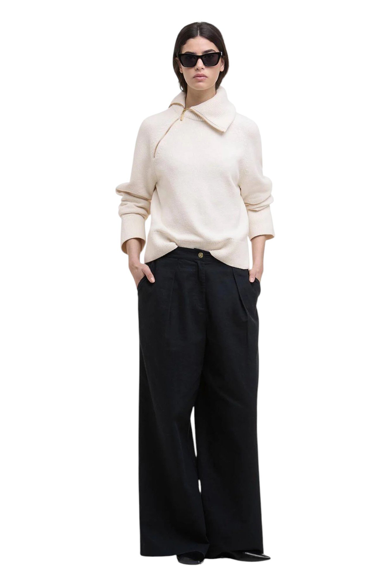 barbour-saskia-funnel-neck-jumper-white-lkn1701wh12-5 Barbour Saskia Funnel-Neck Jumper White LKN1701WH12