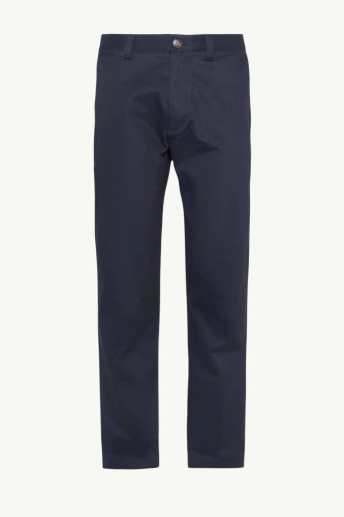 Barbour Suede Sateen Tailored Trousers Navy MTR0740NY74