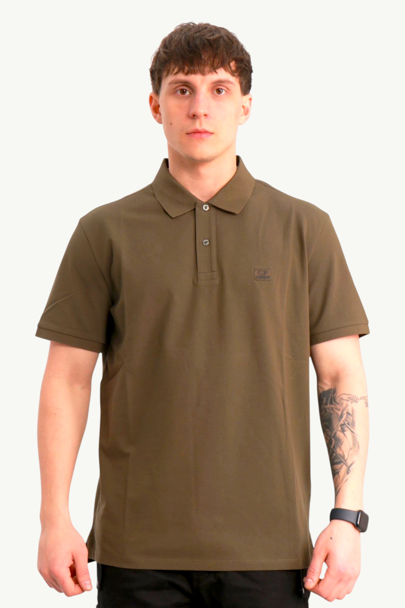 cp-company-stretch-piquet-short-sleeve-polo-green-18cmpl065a005263w-683-1 C.P. Company Stretch Piquet Short Sleeve Polo Green 18CMPL065A-005263W-683