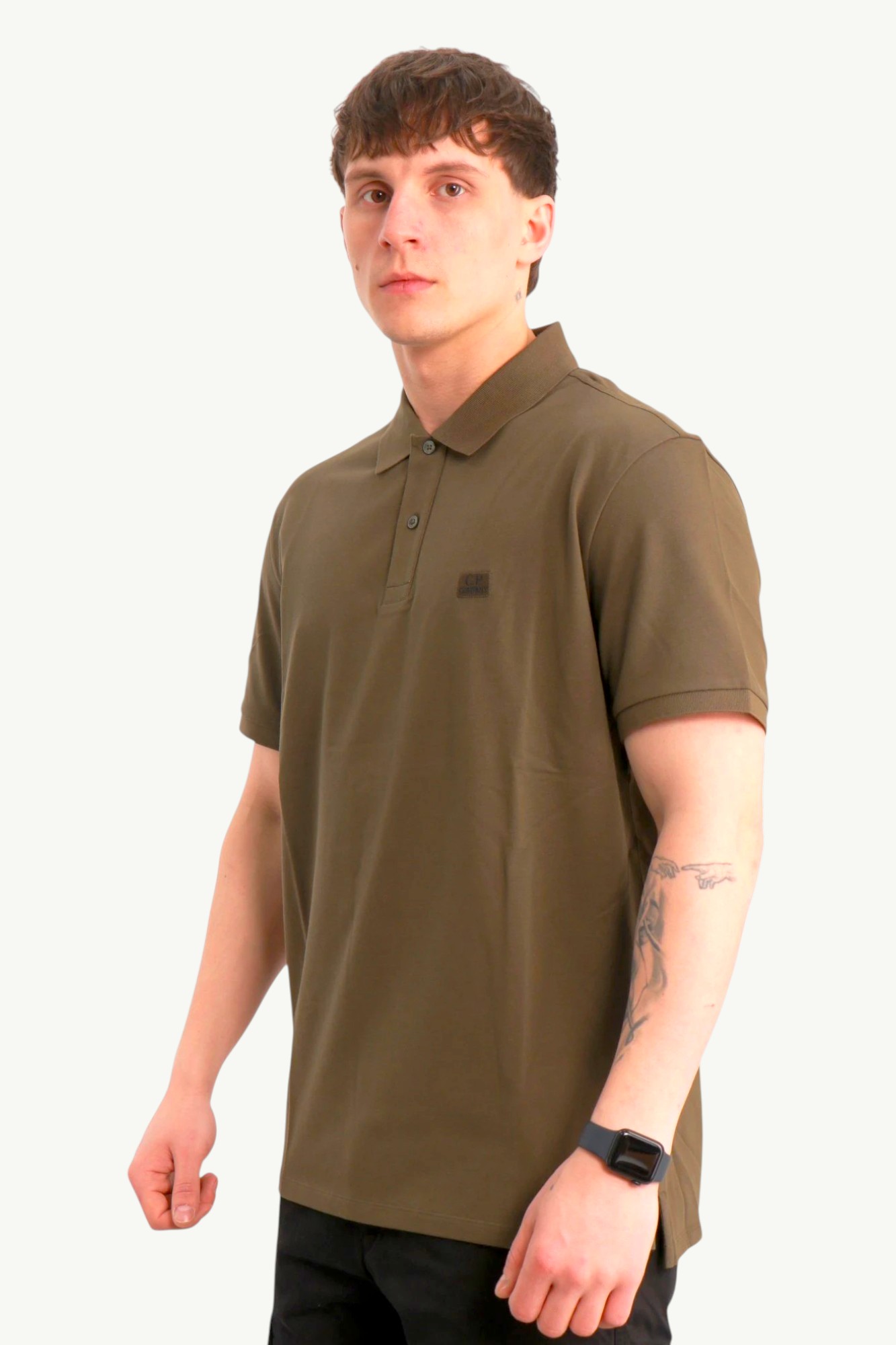cp-company-stretch-piquet-short-sleeve-polo-green-18cmpl065a005263w-683-2 C.P. Company Stretch Piquet Short Sleeve Polo Green 18CMPL065A-005263W-683
