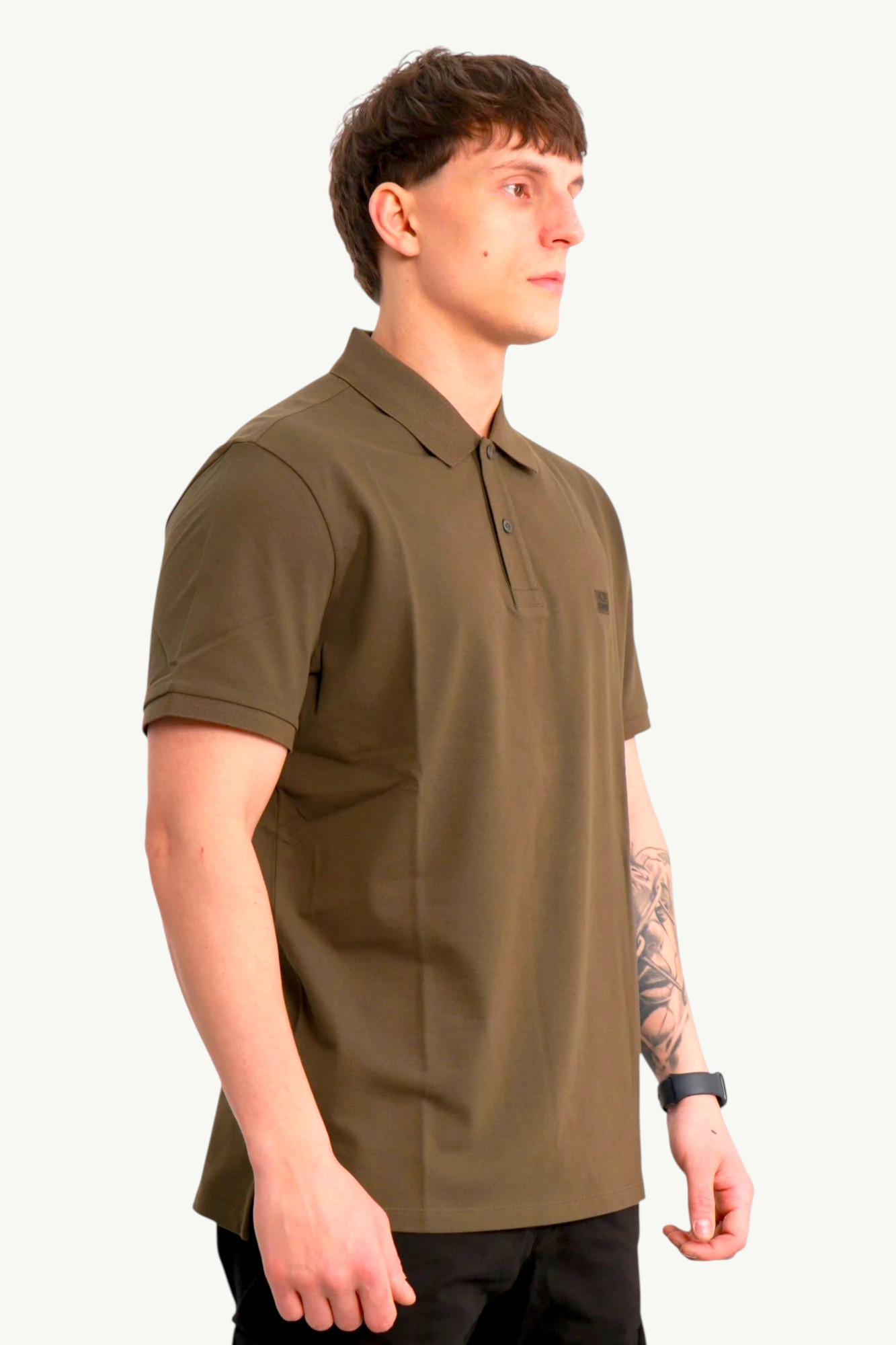 cp-company-stretch-piquet-short-sleeve-polo-green-18cmpl065a005263w-683-5 C.P. Company Stretch Piquet Short Sleeve Polo Green 18CMPL065A-005263W-683
